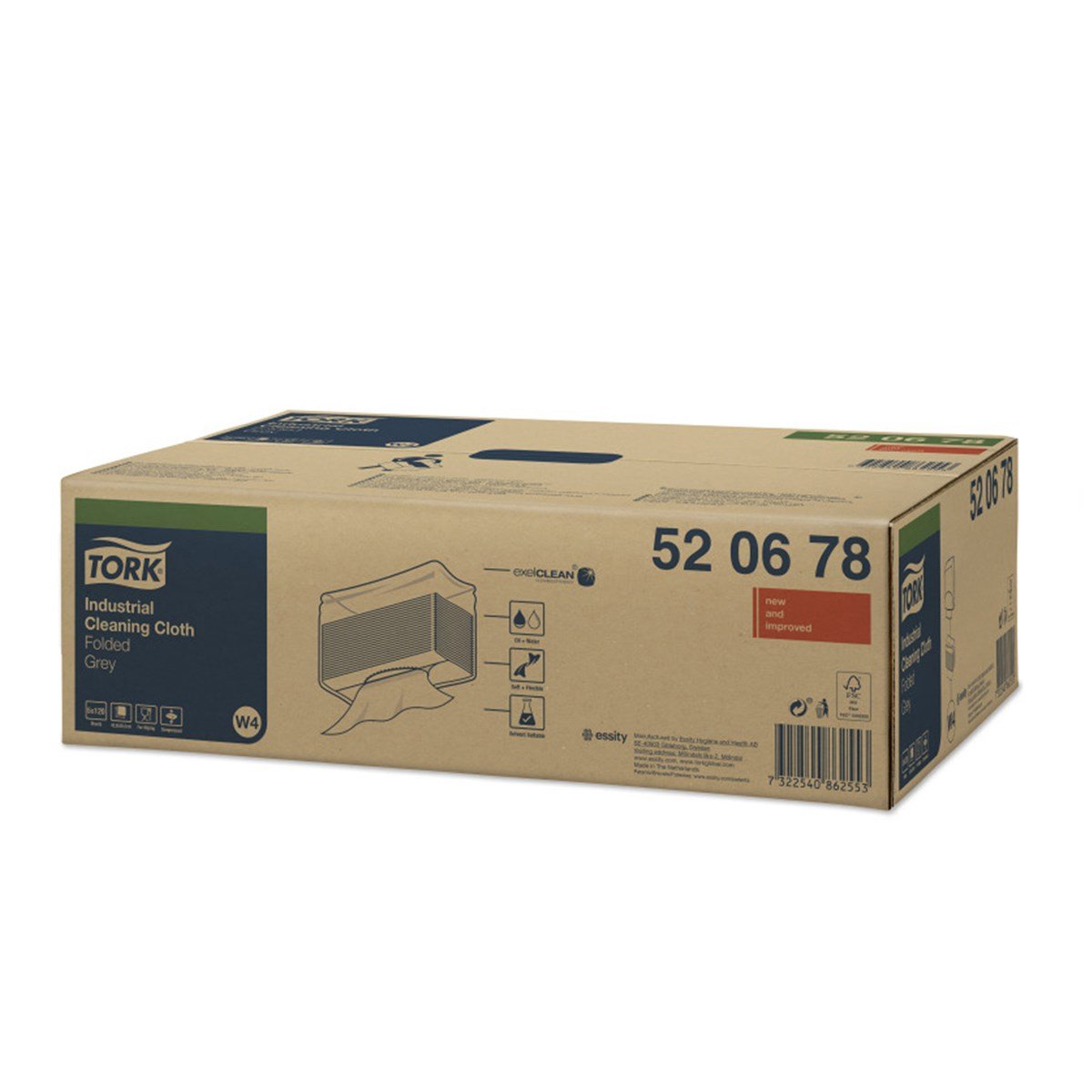 Tork Nonwoven Z Katlı Temizlik Bezi Gri 120 Yaprak Koli İçi 5 Paket