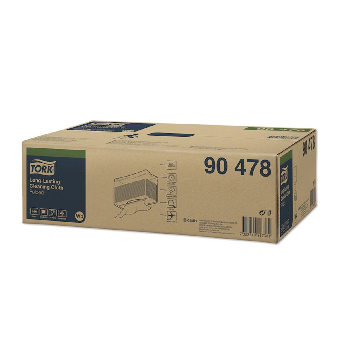 Tork Z Katlı Uzun Ömürlü Temizlik Bezi Beyaz 90 Yaprak Koli İçi 5 Paket