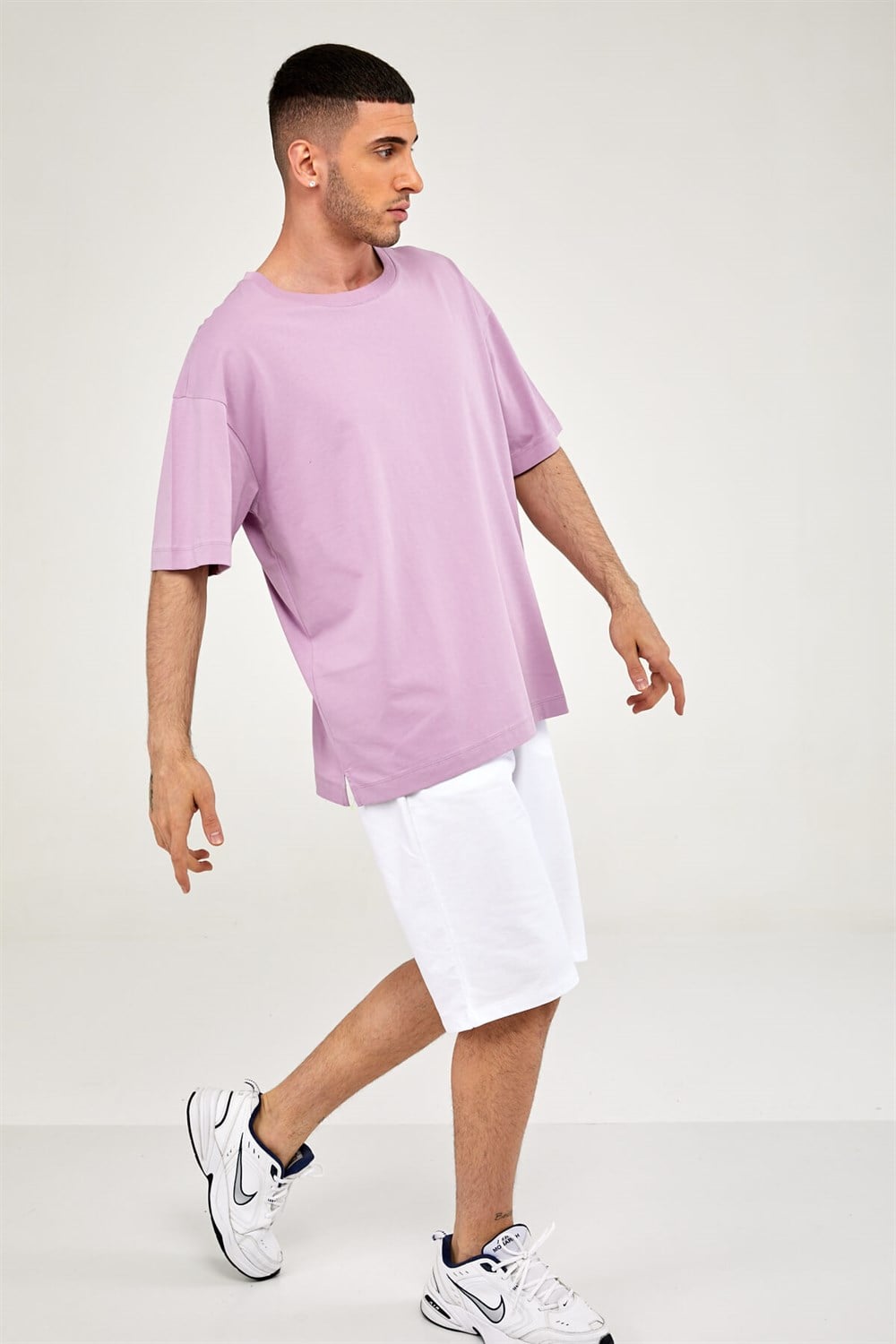 Oversize Erkek Tshirt-LİLA