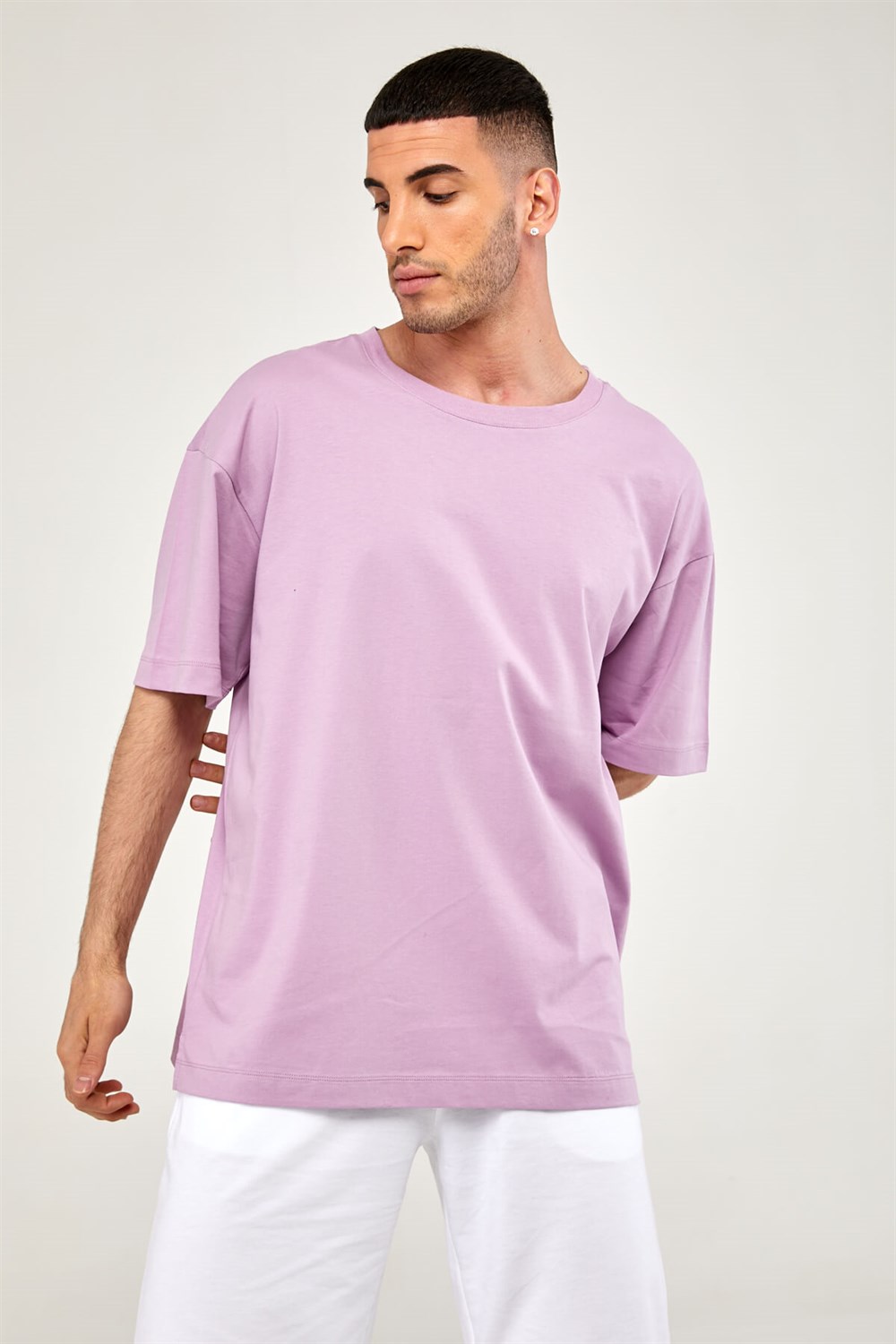 Oversize Erkek Tshirt-LİLA