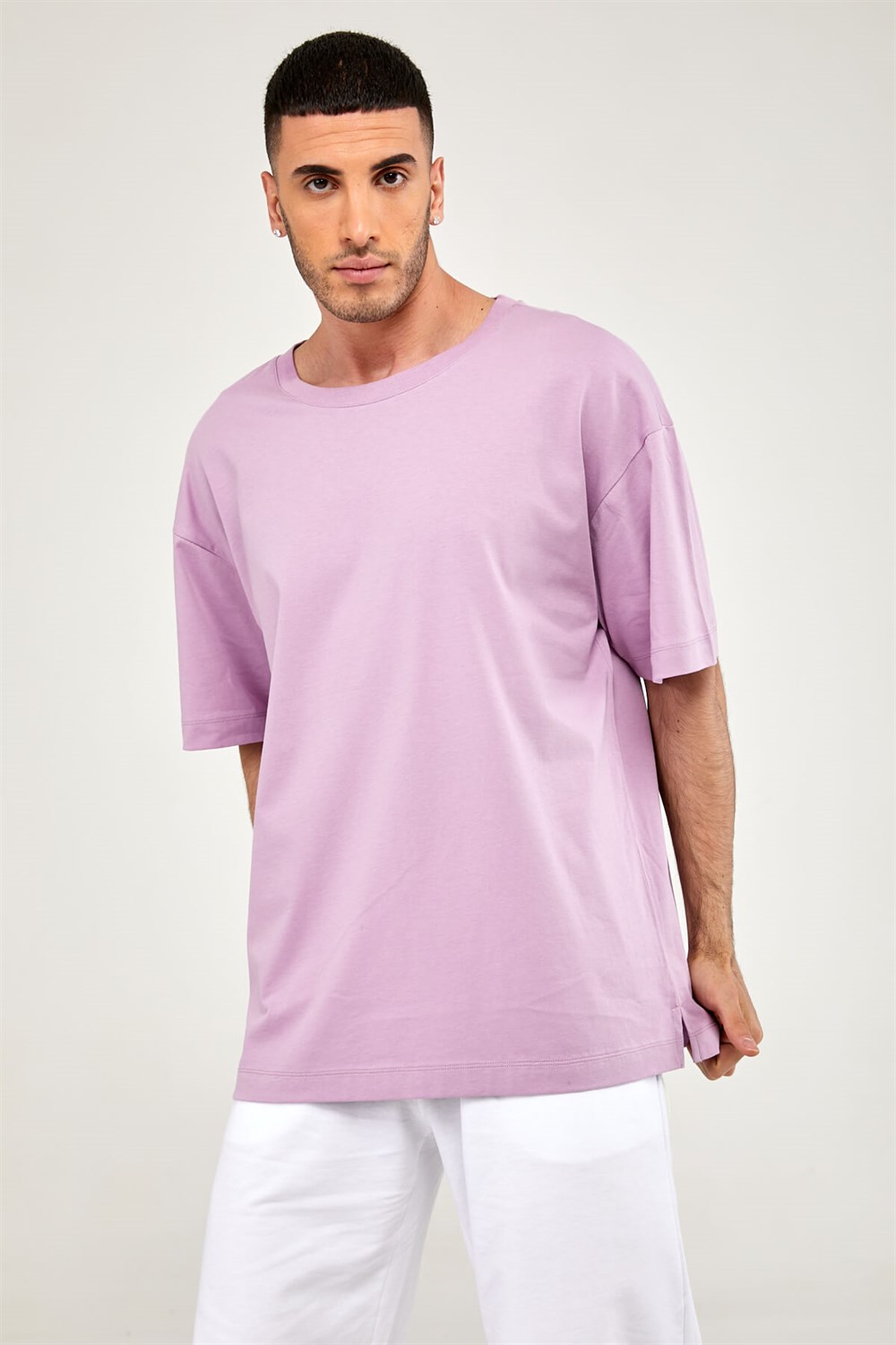 Oversize Erkek Tshirt-LİLA