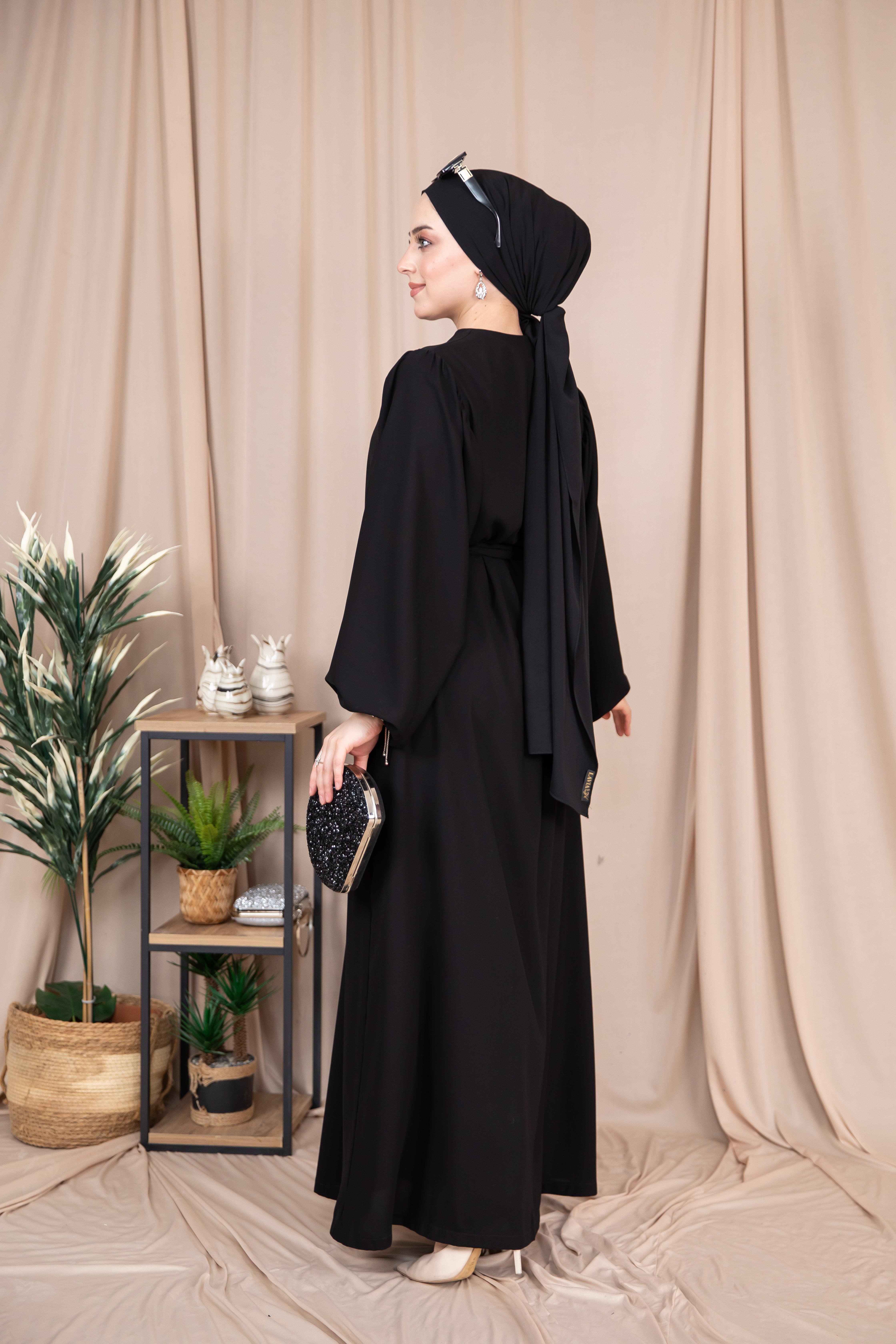 Balon Kol Abaya - Siyah
