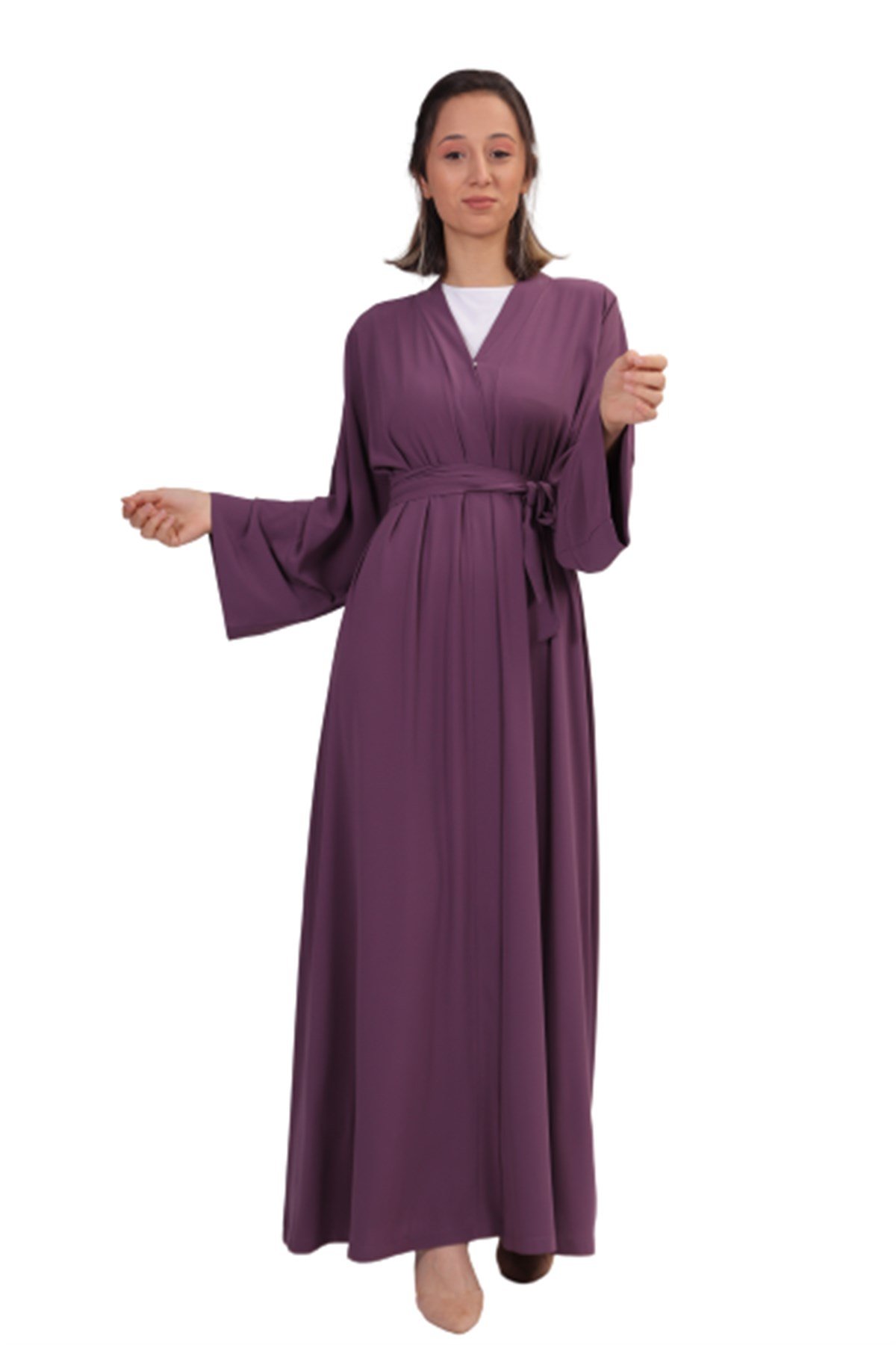 Düz Abaya - Mor