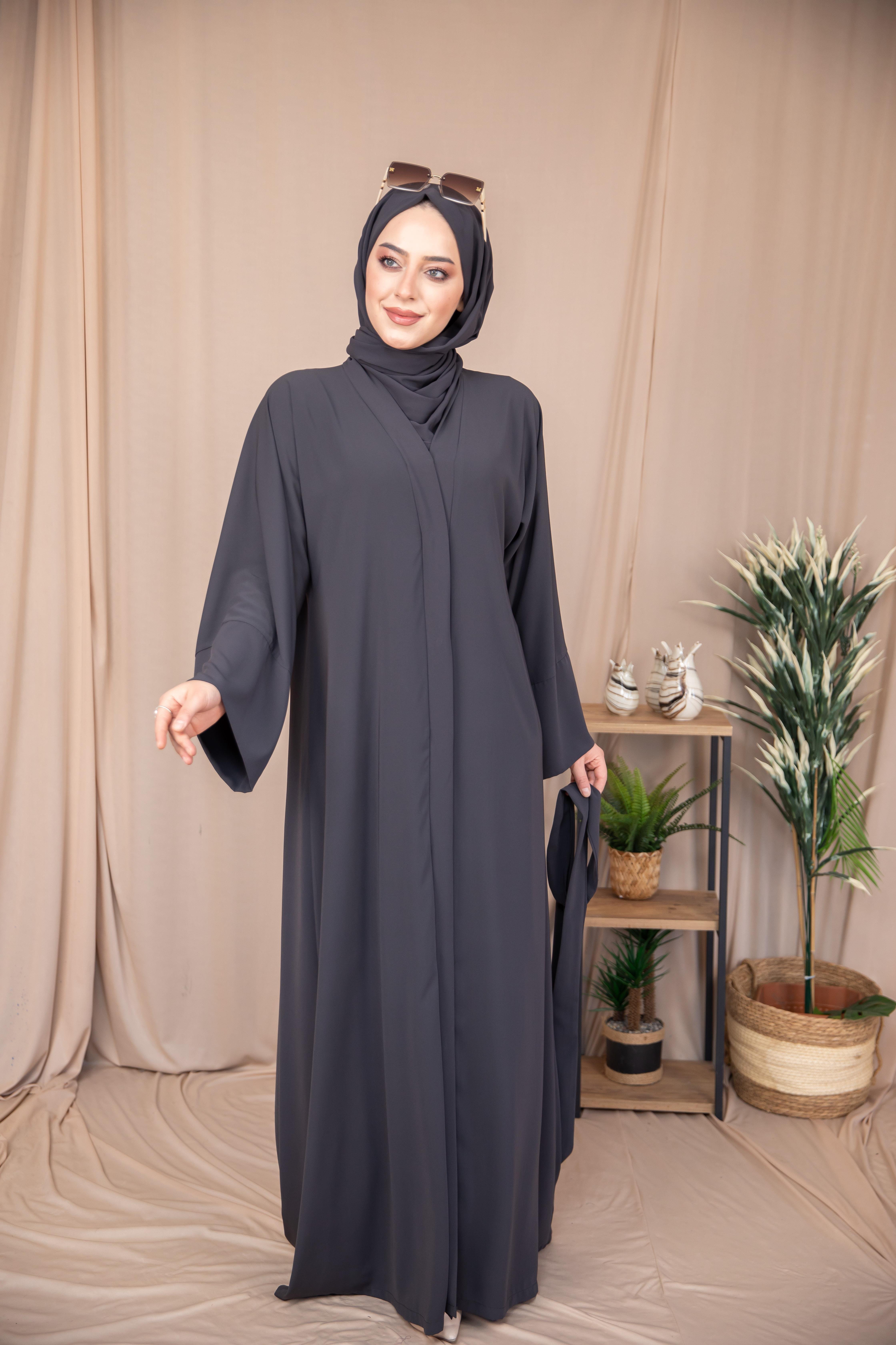 Düz Abaya - Antrasit 