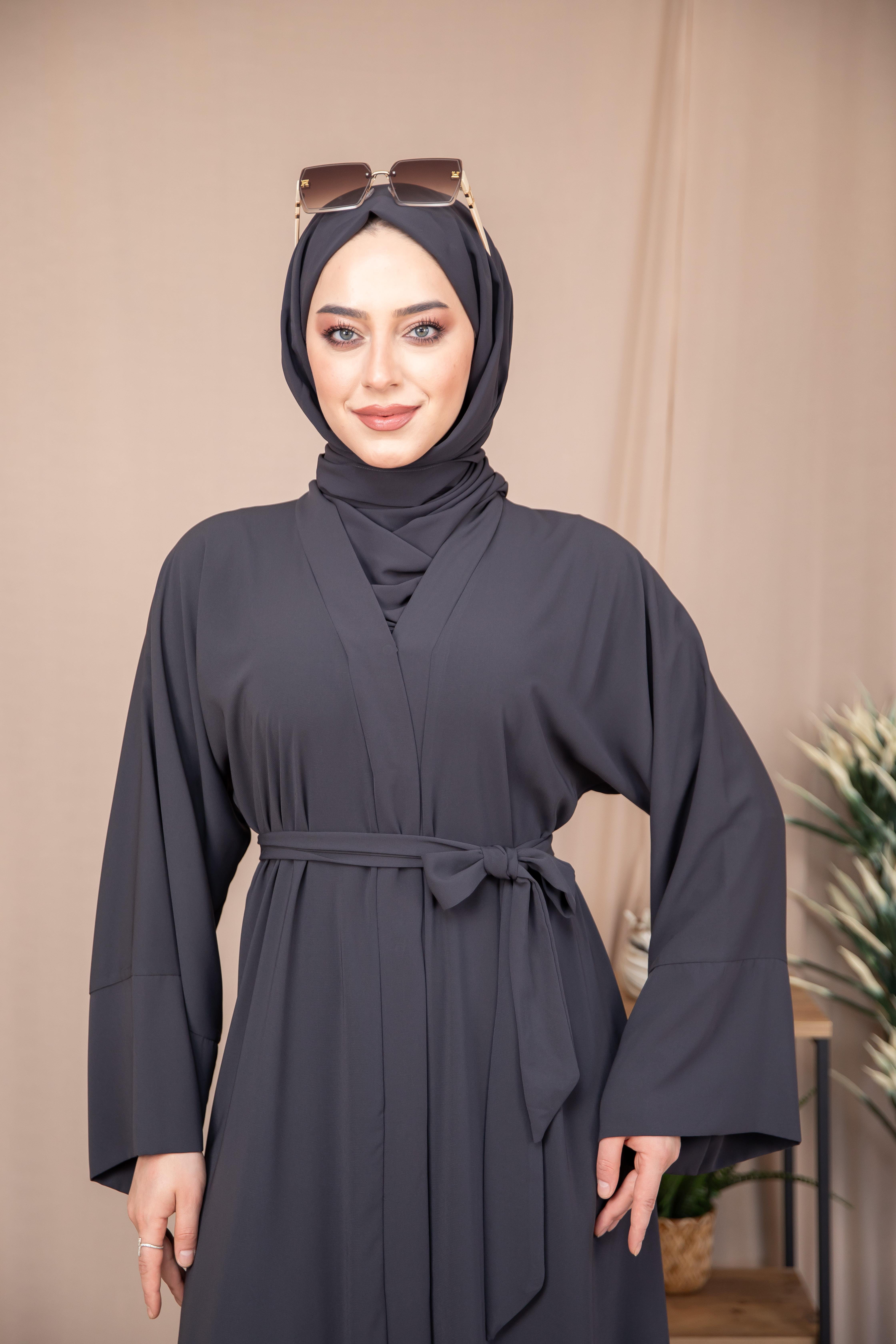 Düz Abaya - Antrasit 