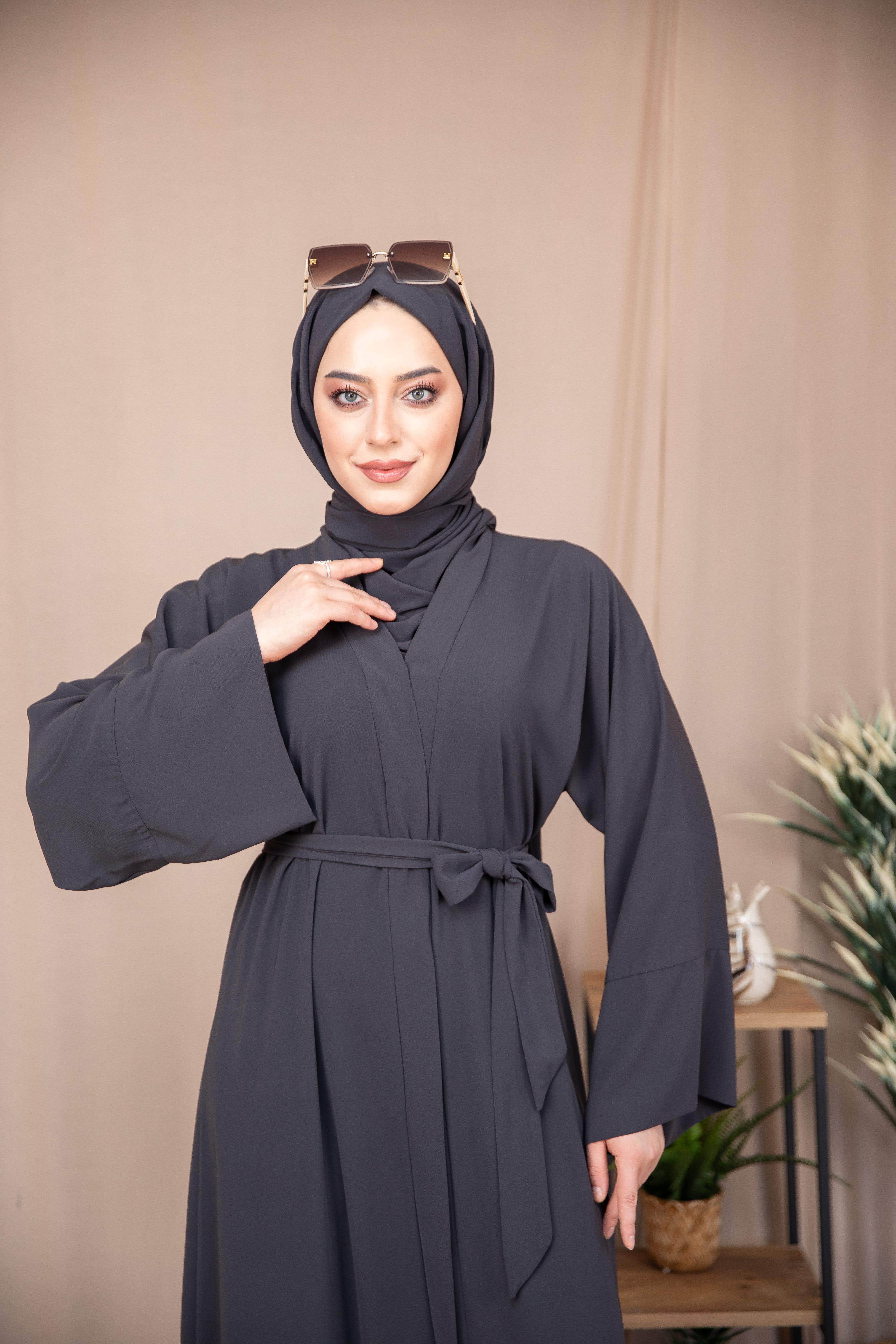 Düz Abaya - Antrasit 