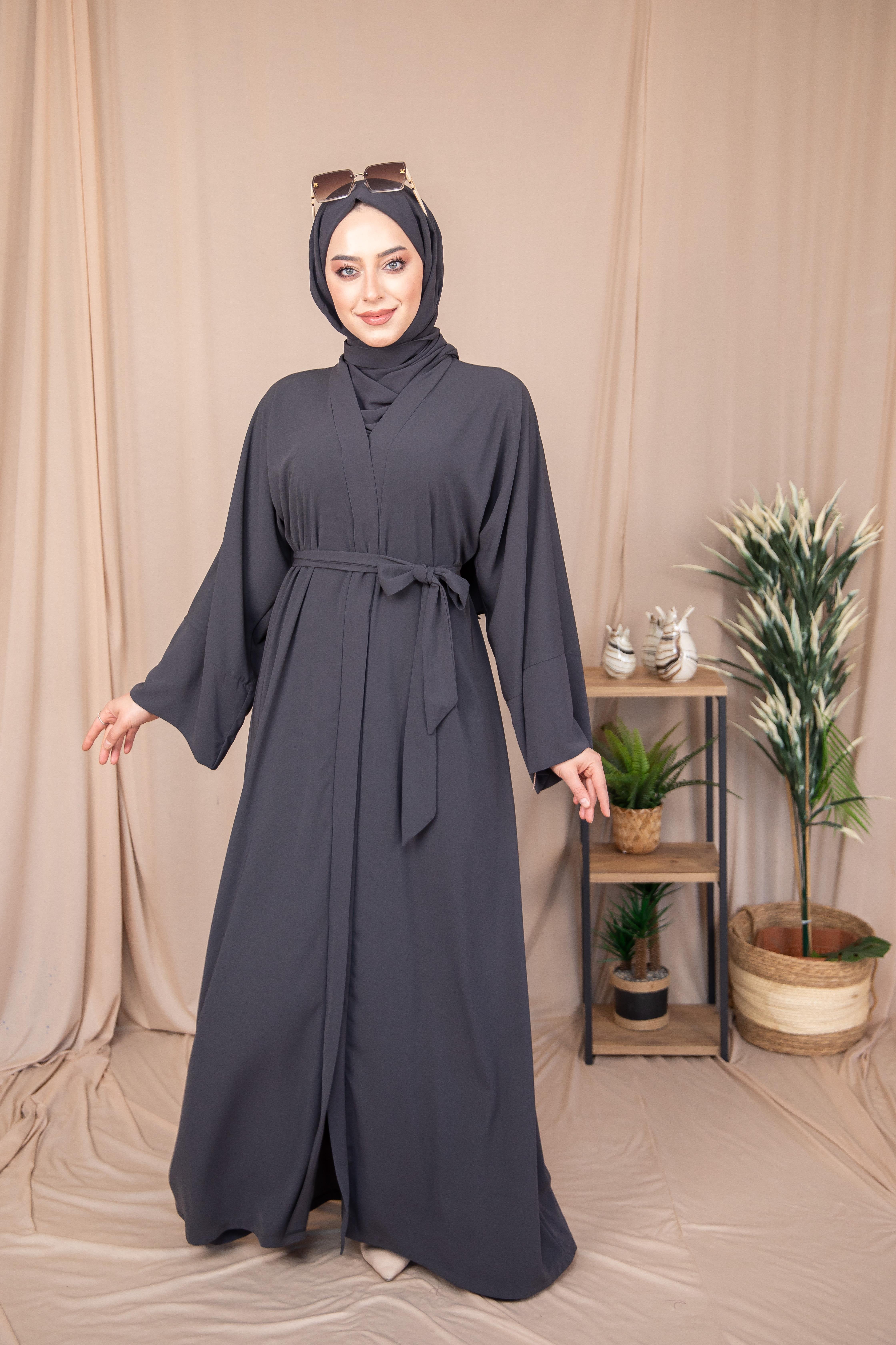 Düz Abaya - Antrasit 