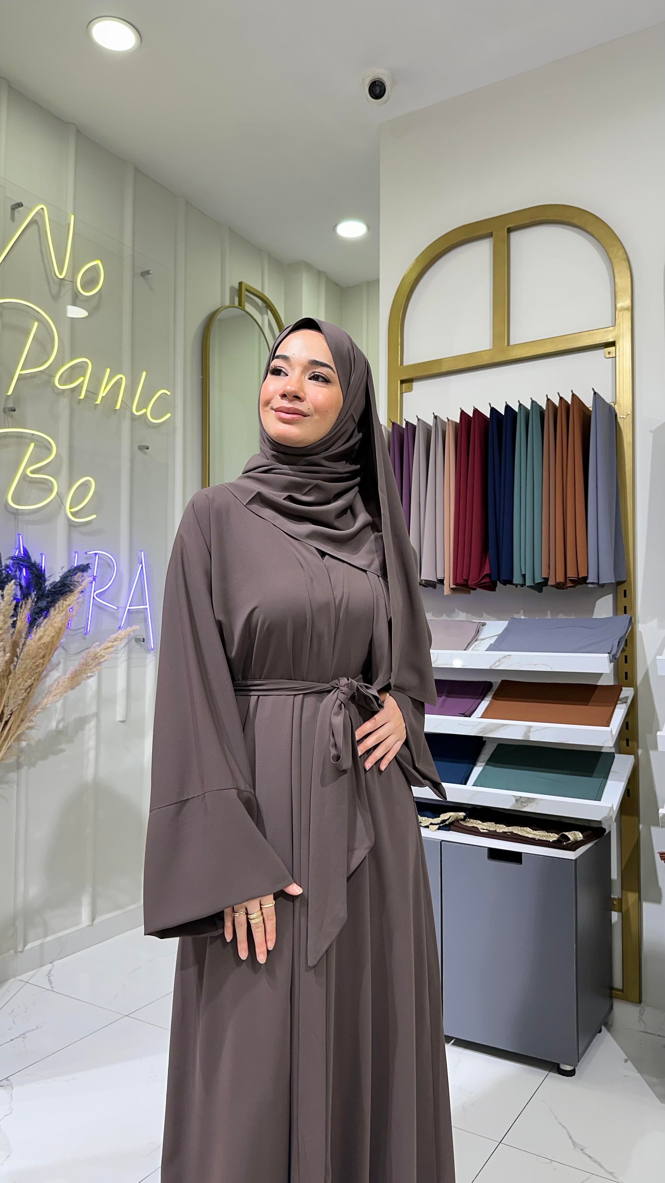 Düz Abaya - Hibiscus