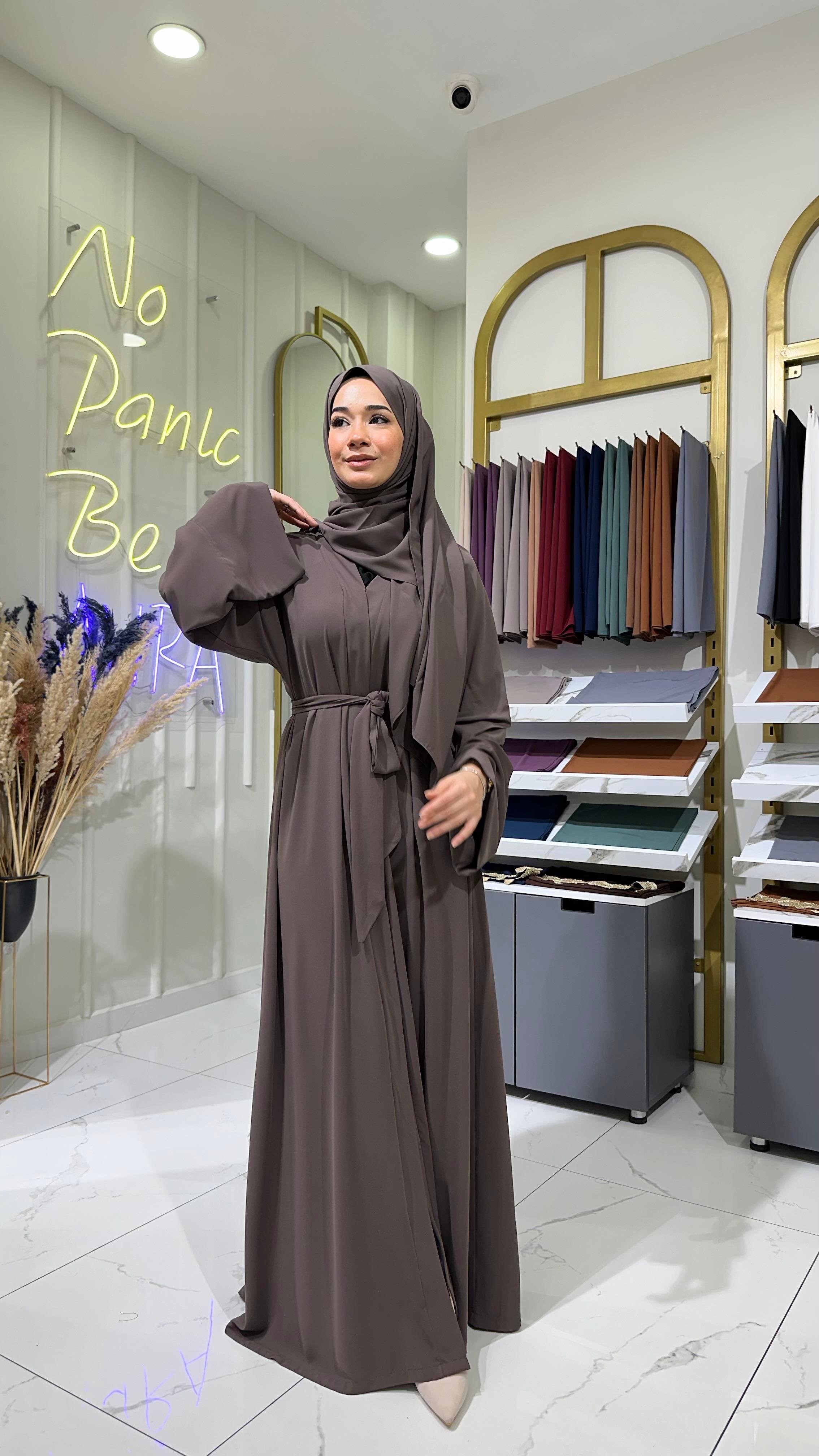 Düz Abaya - Hibiscus