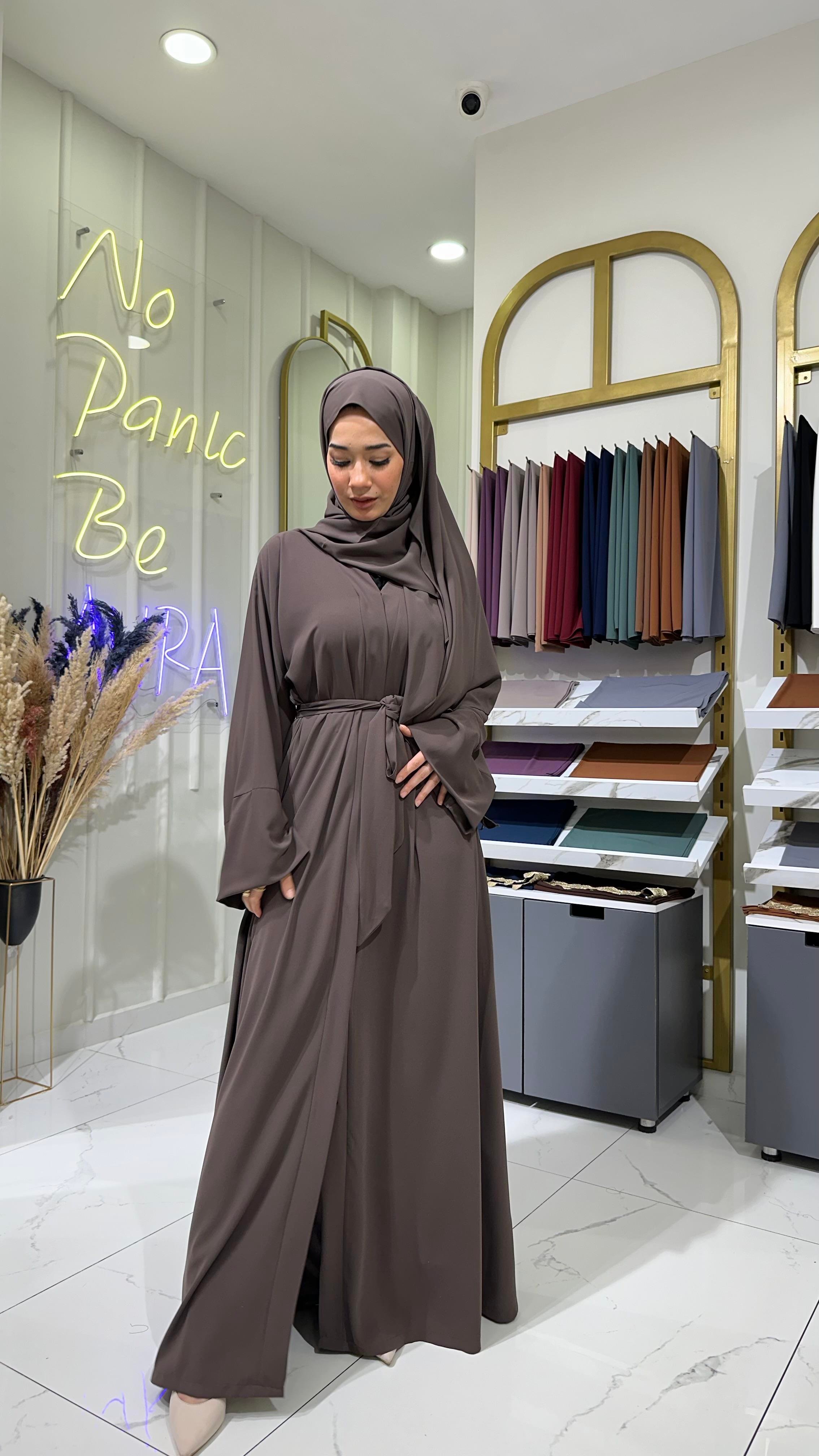 Düz Abaya - Hibiscus