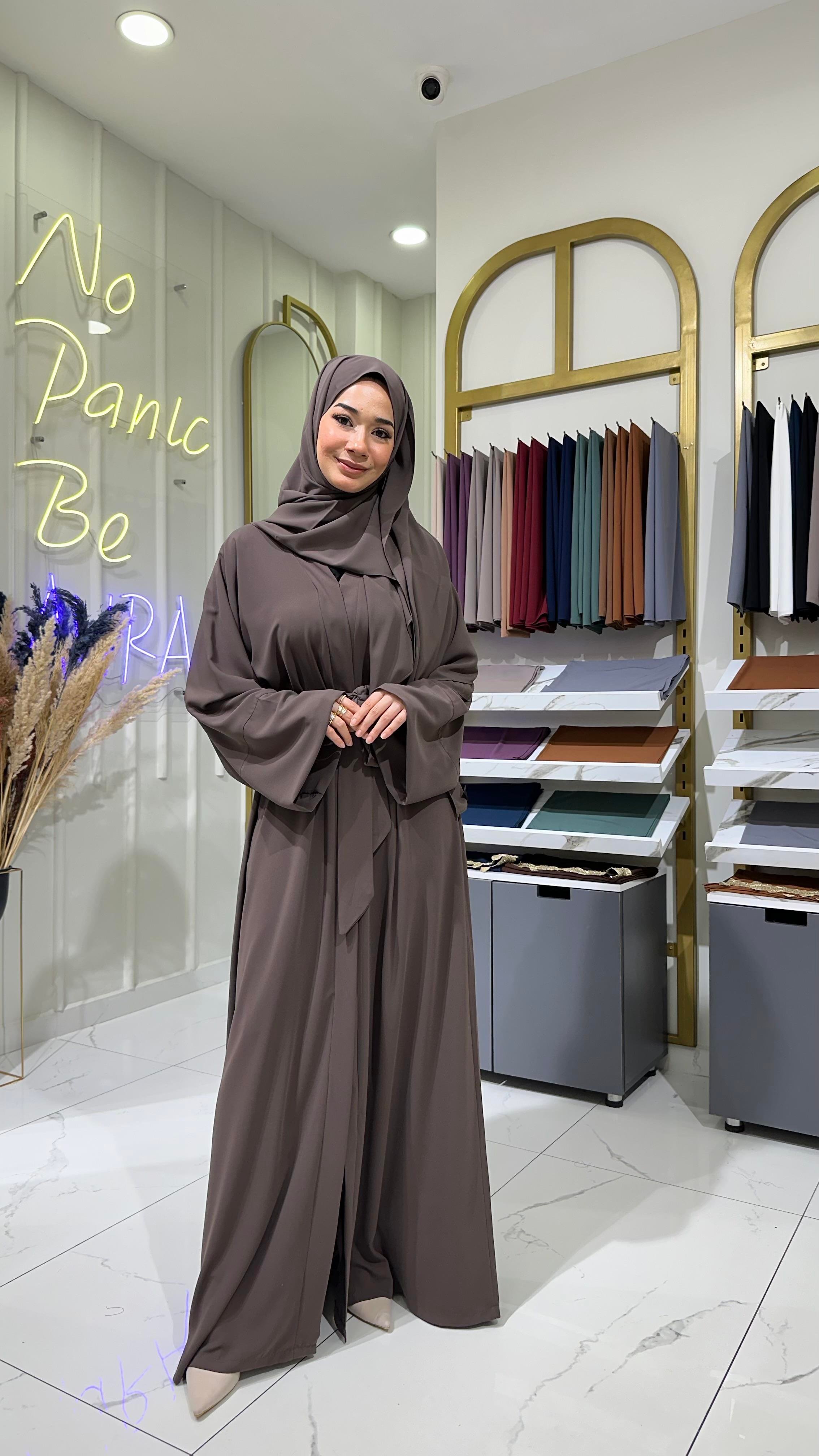 Düz Abaya - Hibiscus