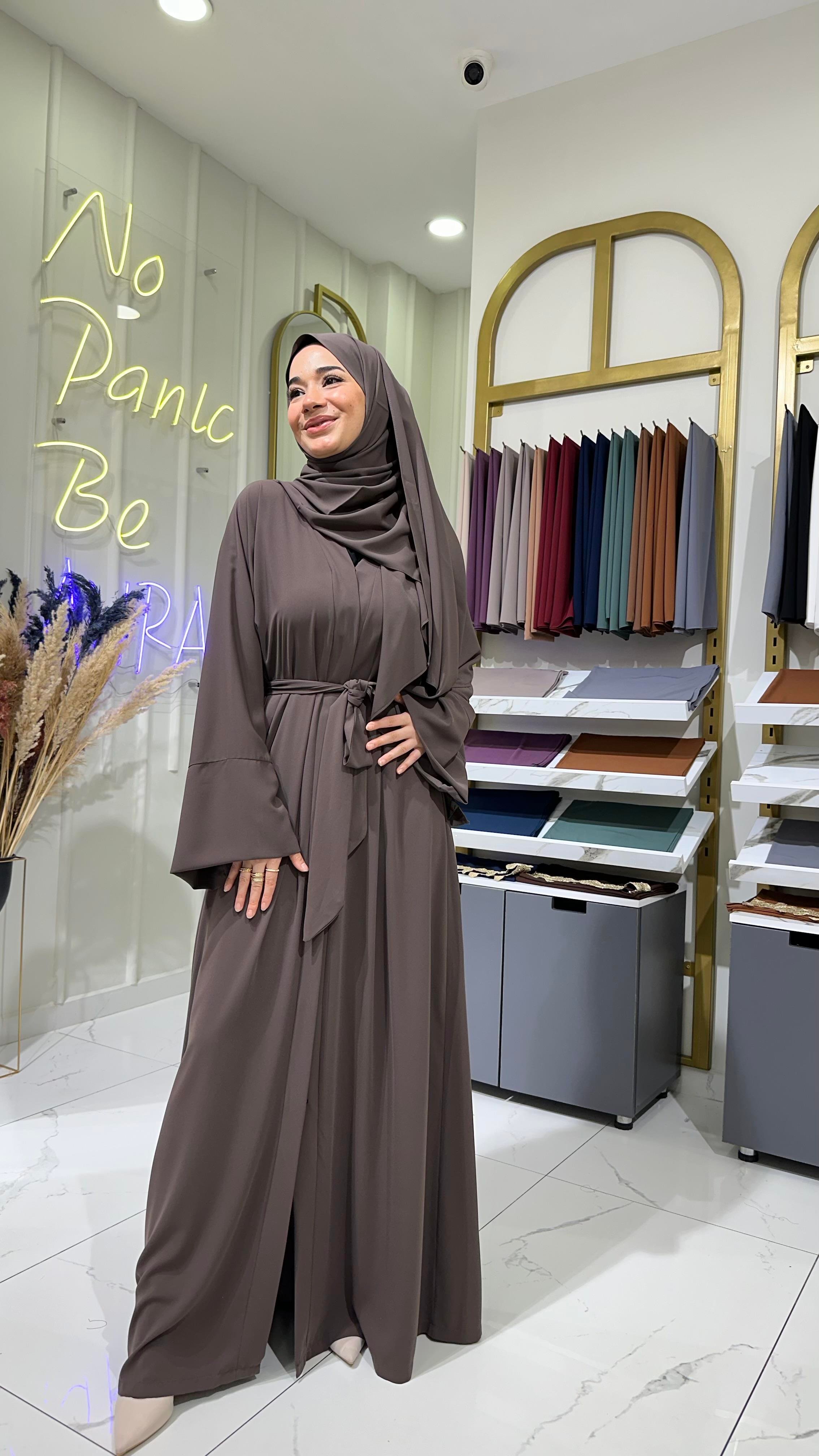 Düz Abaya - Hibiscus