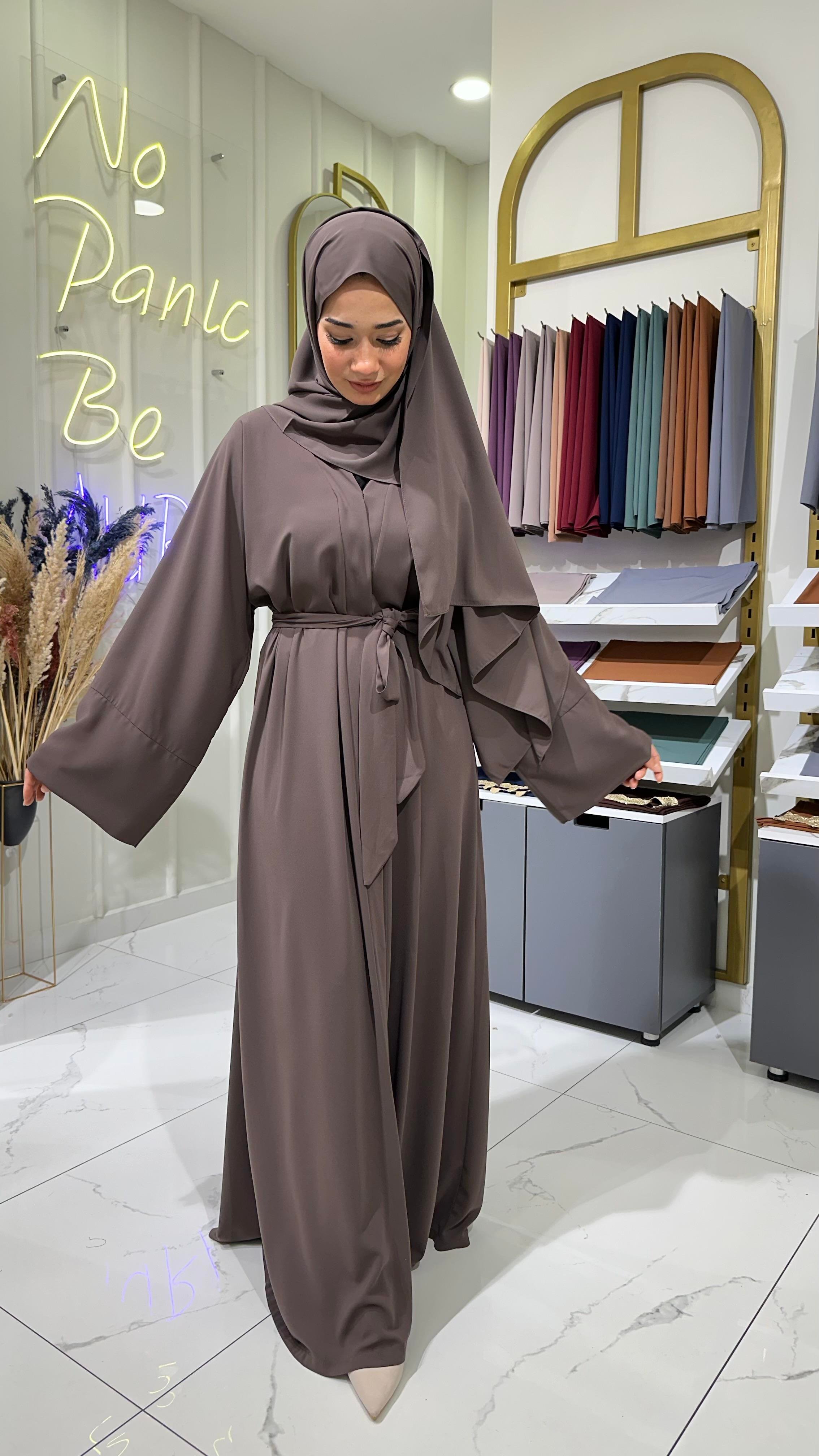 Düz Abaya - Hibiscus