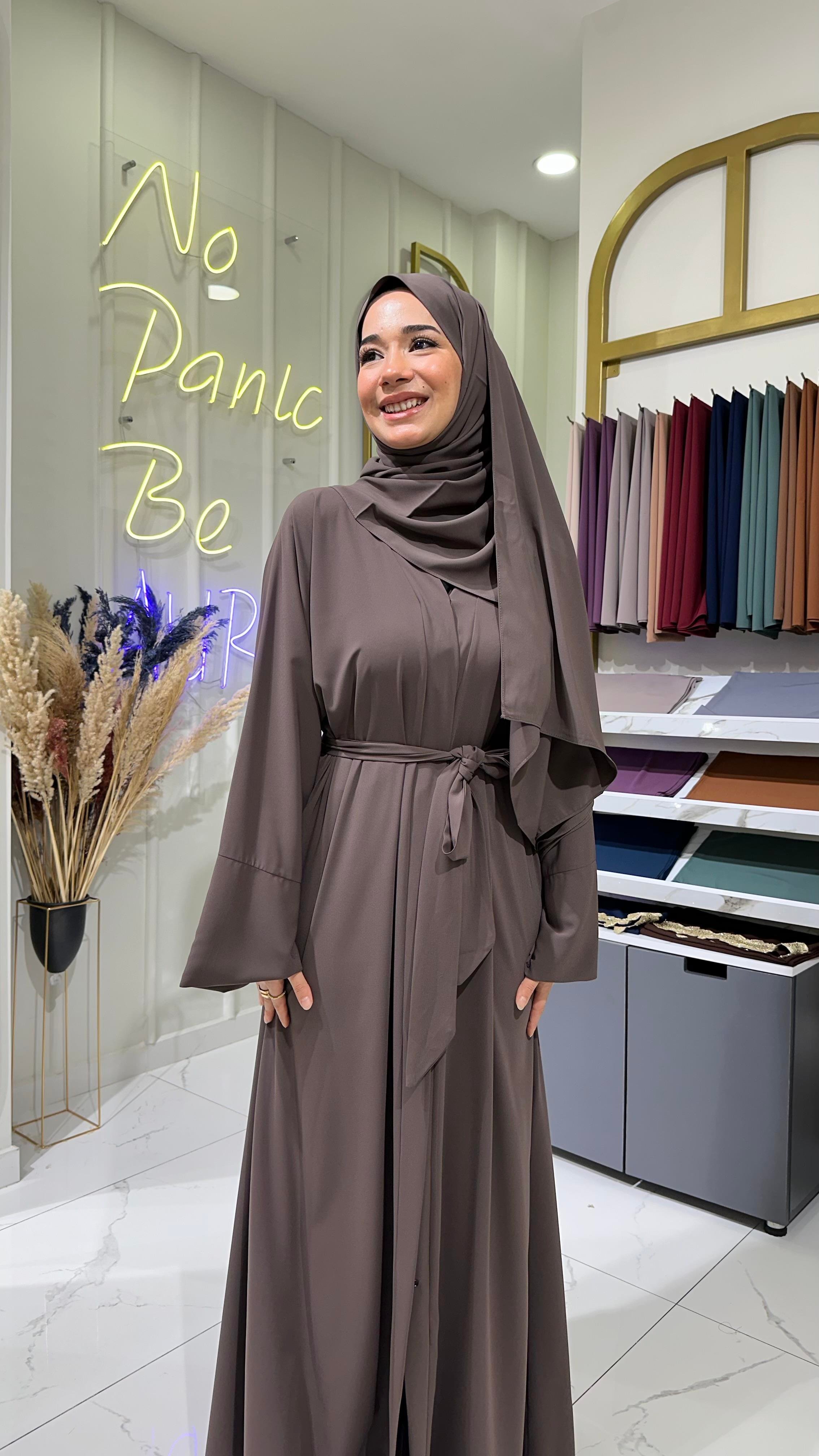 Düz Abaya - Hibiscus