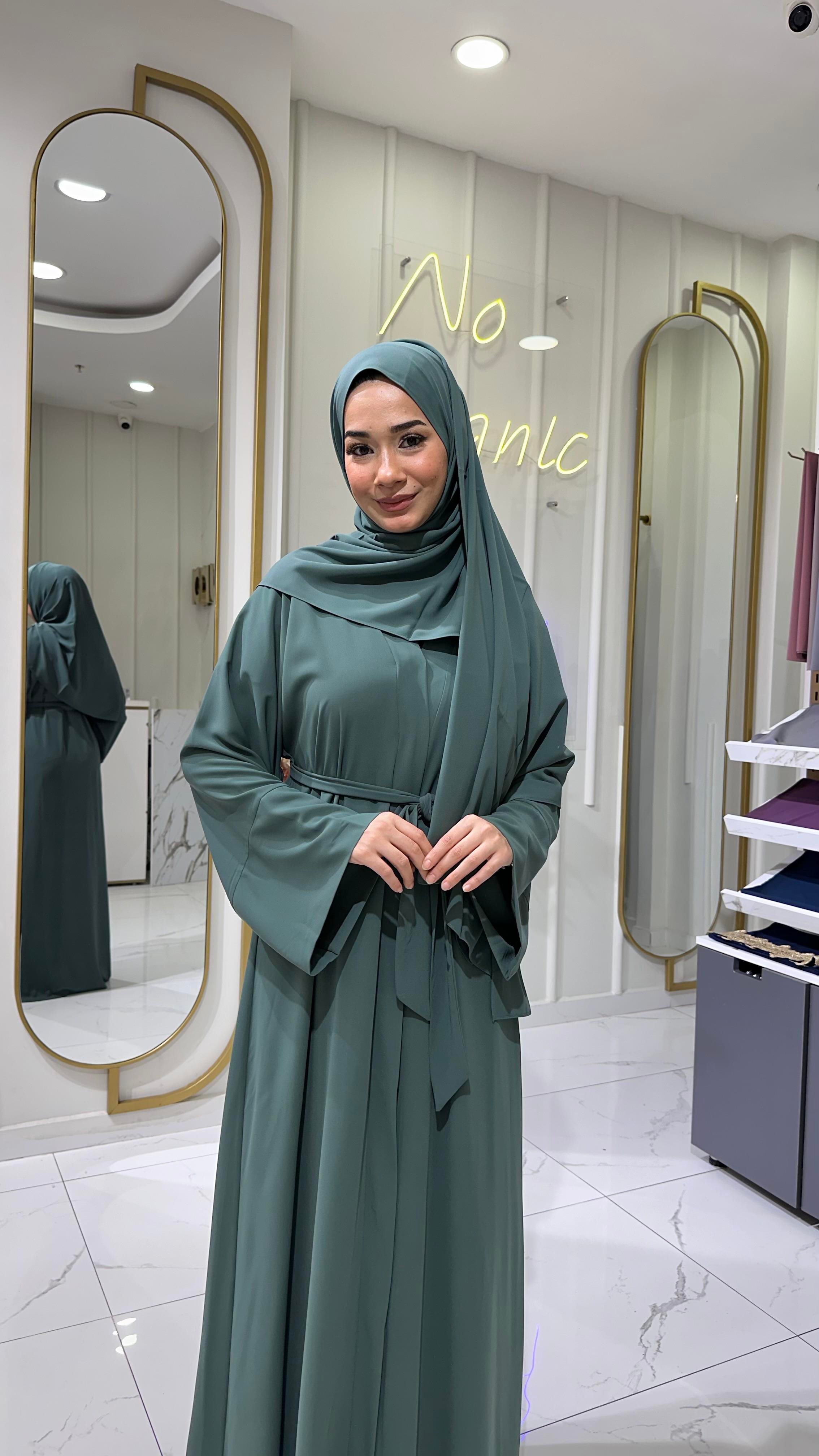 Düz Abaya-Nane Yeşil