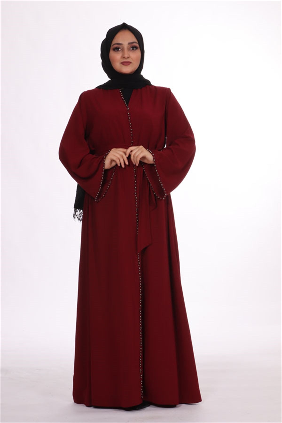 İnci Şeritli Abaya - RENK İSMİ SORULACAK