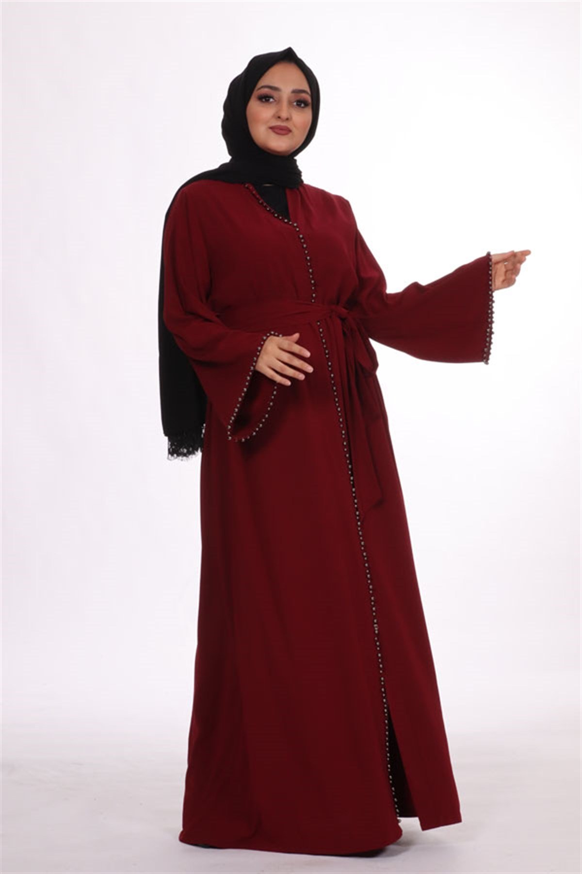 İnci Şeritli Abaya - RENK İSMİ SORULACAK