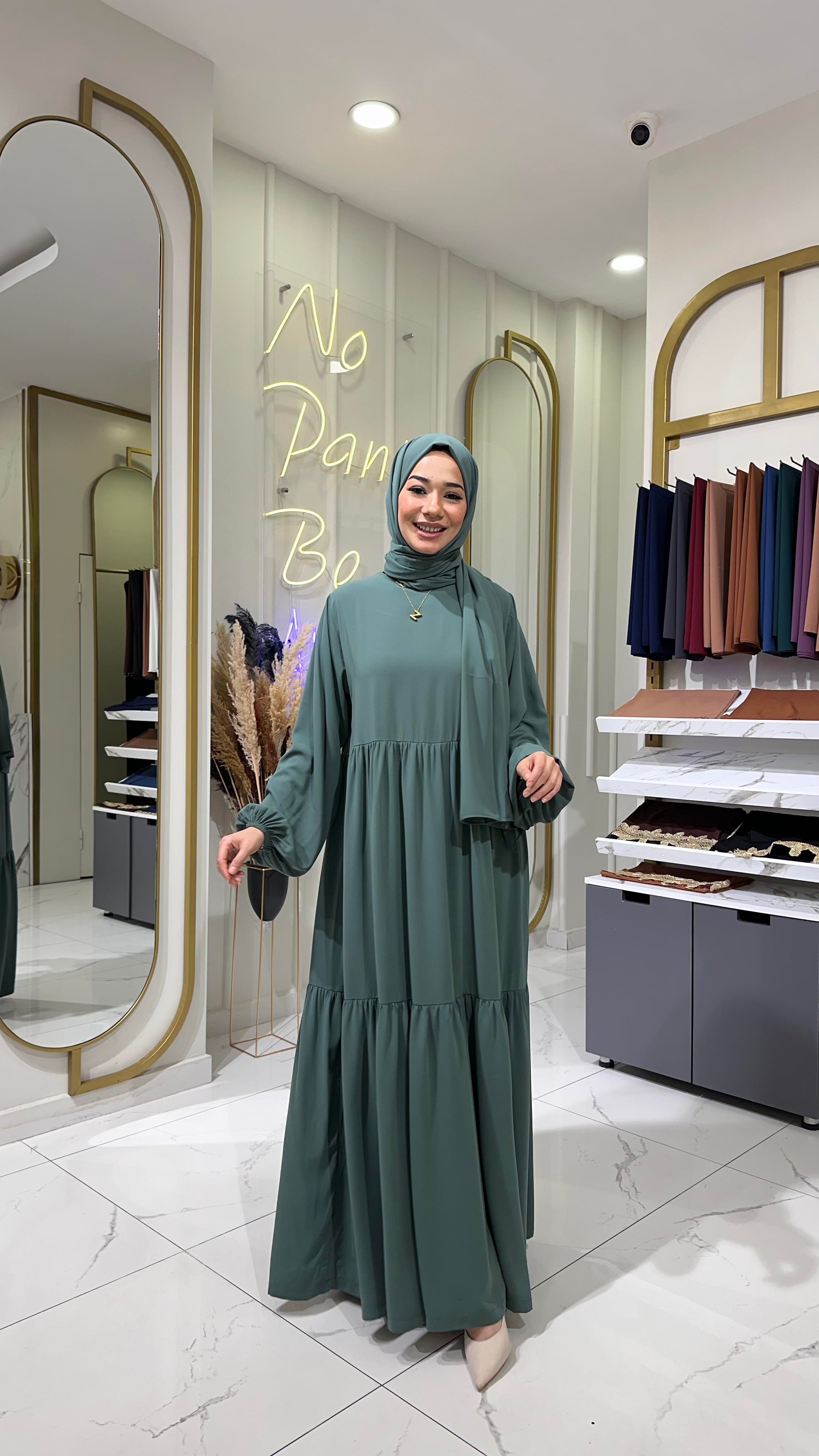 Liva Elbise - Mint Yeşili