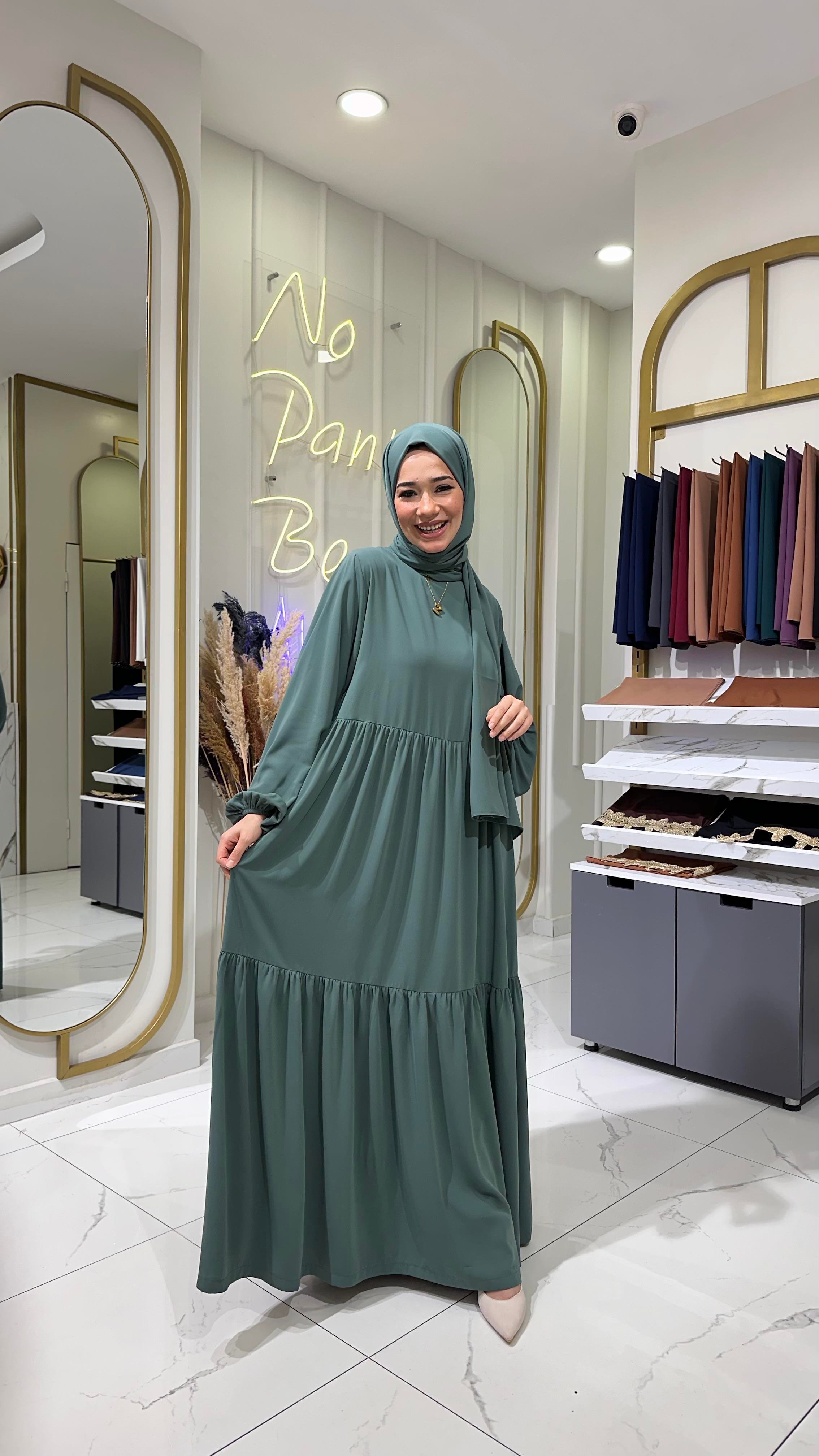 Liva Elbise - Mint Yeşili
