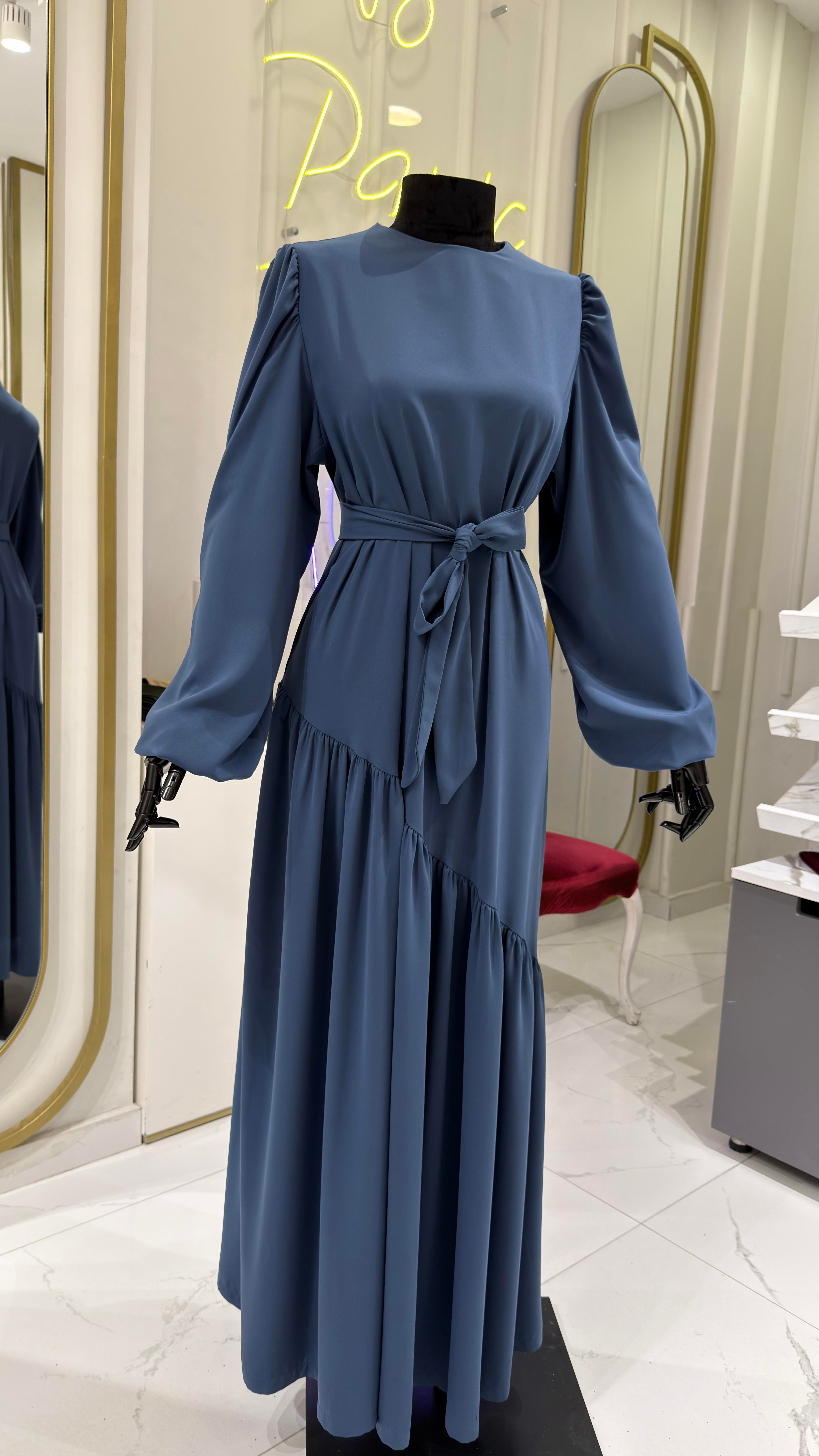 Neva Elbise - İndigo