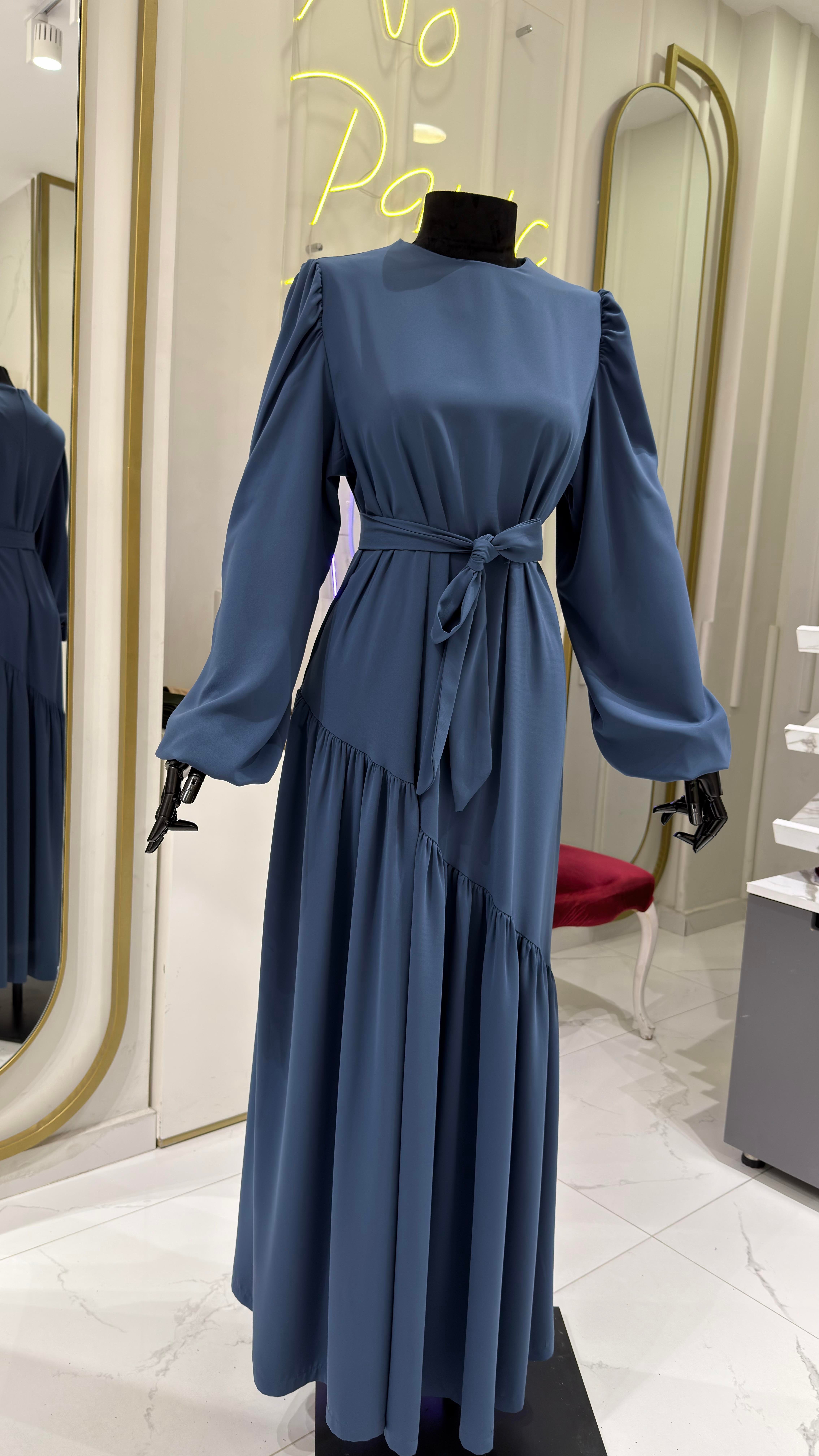 Neva Elbise - İndigo