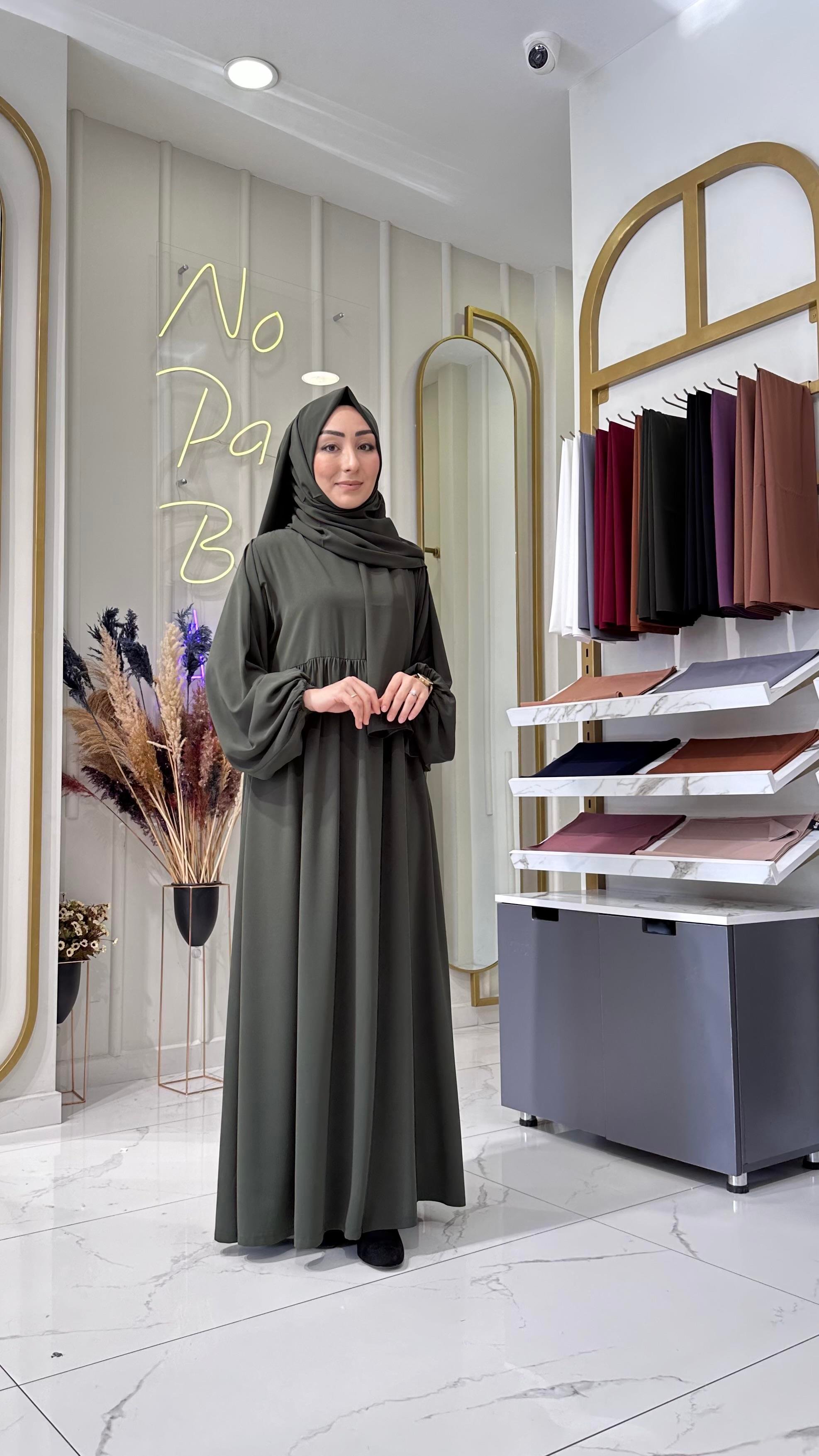 Robalı Elbise - Haki 