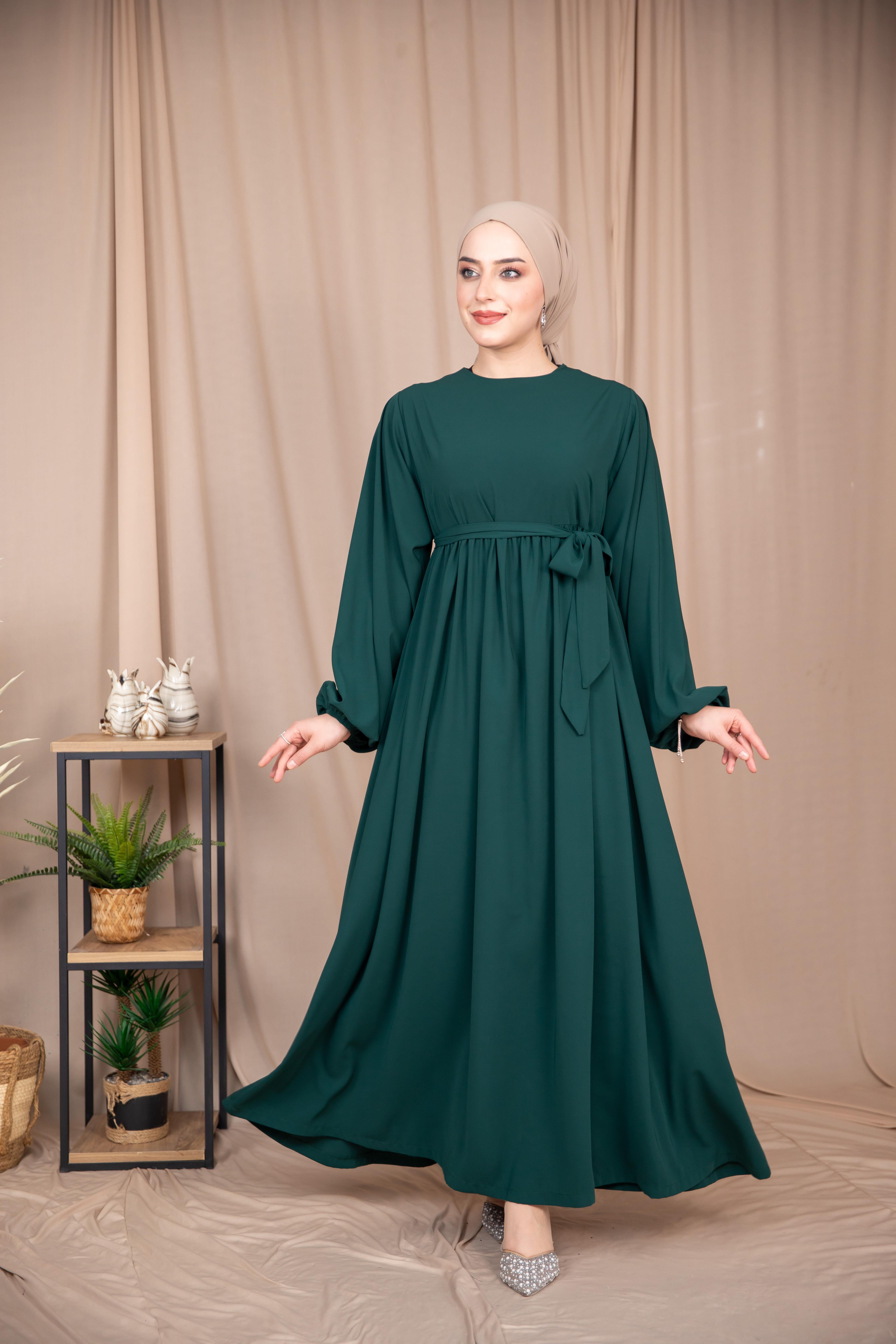 Robalı Elbise - Petrol