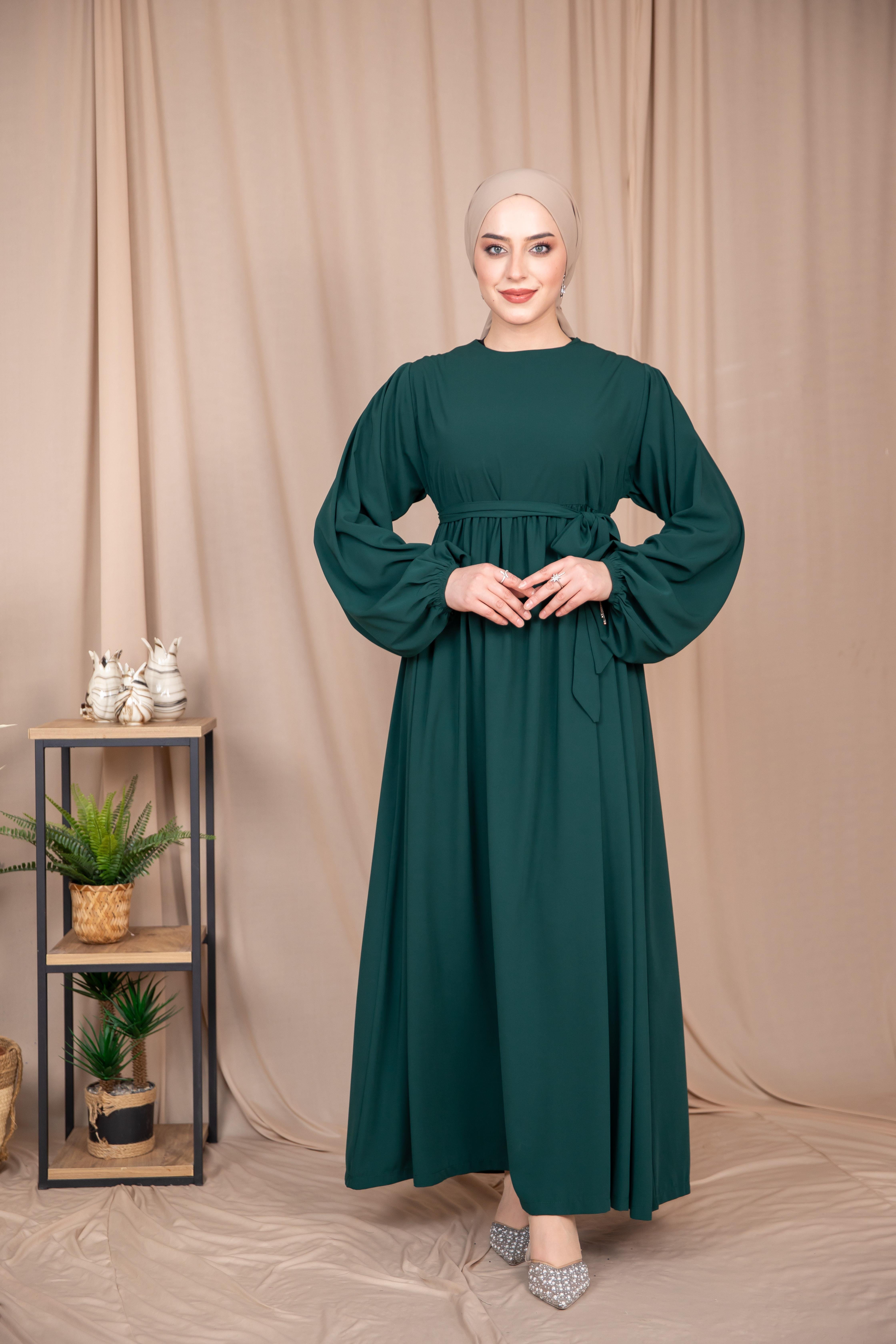 Robalı Elbise - Petrol