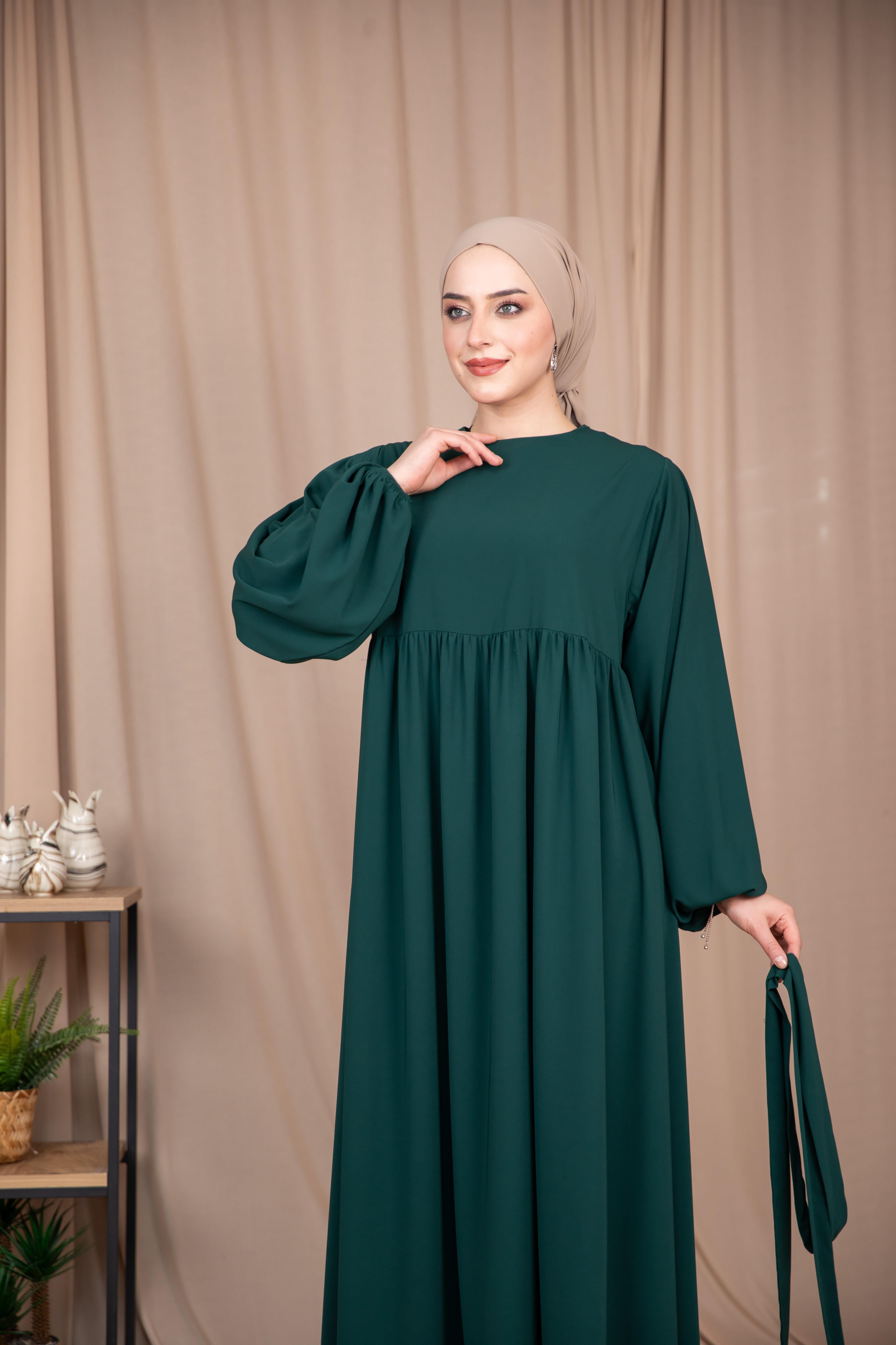 Robalı Elbise - Petrol