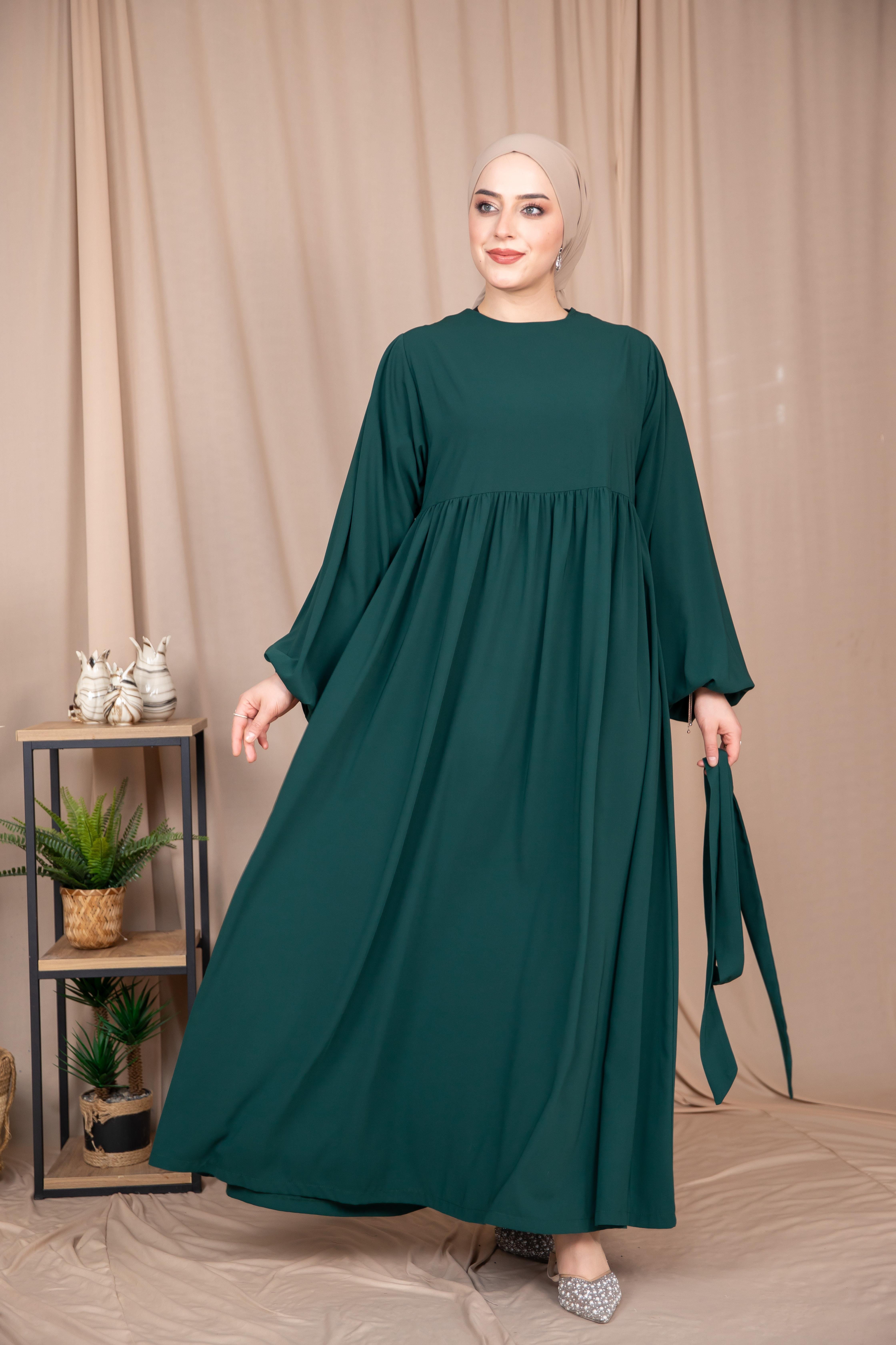 Robalı Elbise - Petrol