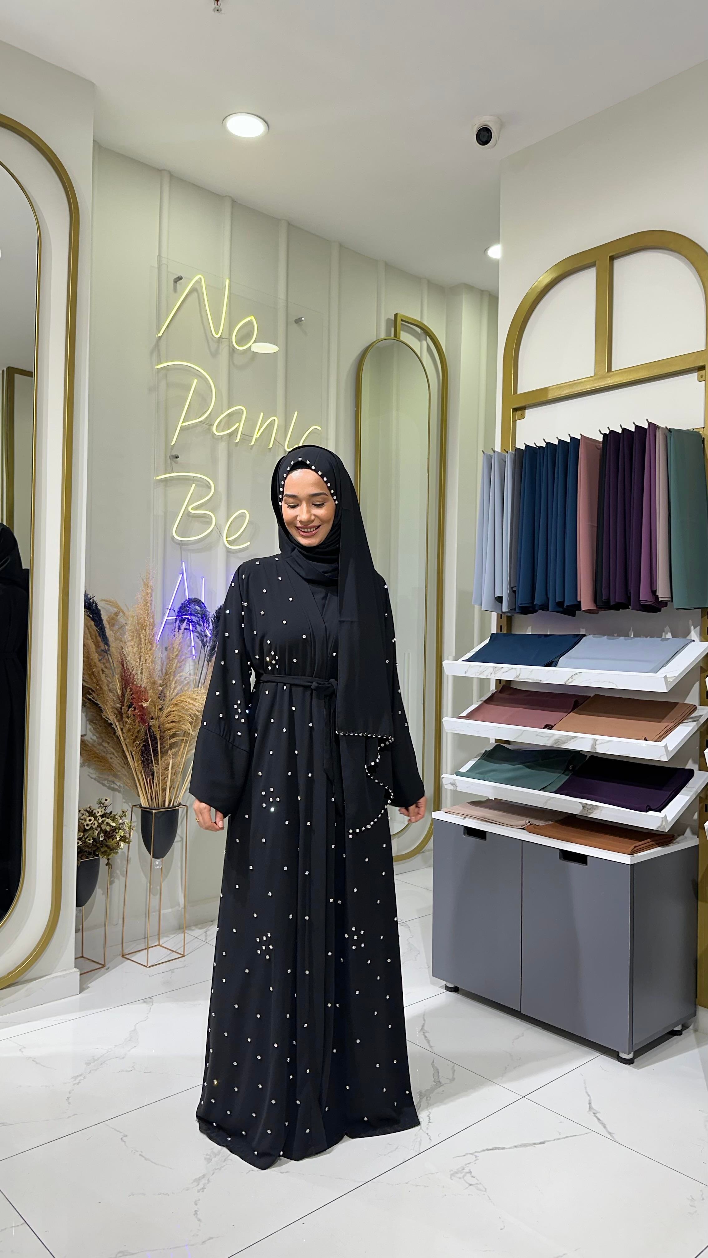 Taşlı Abaya 