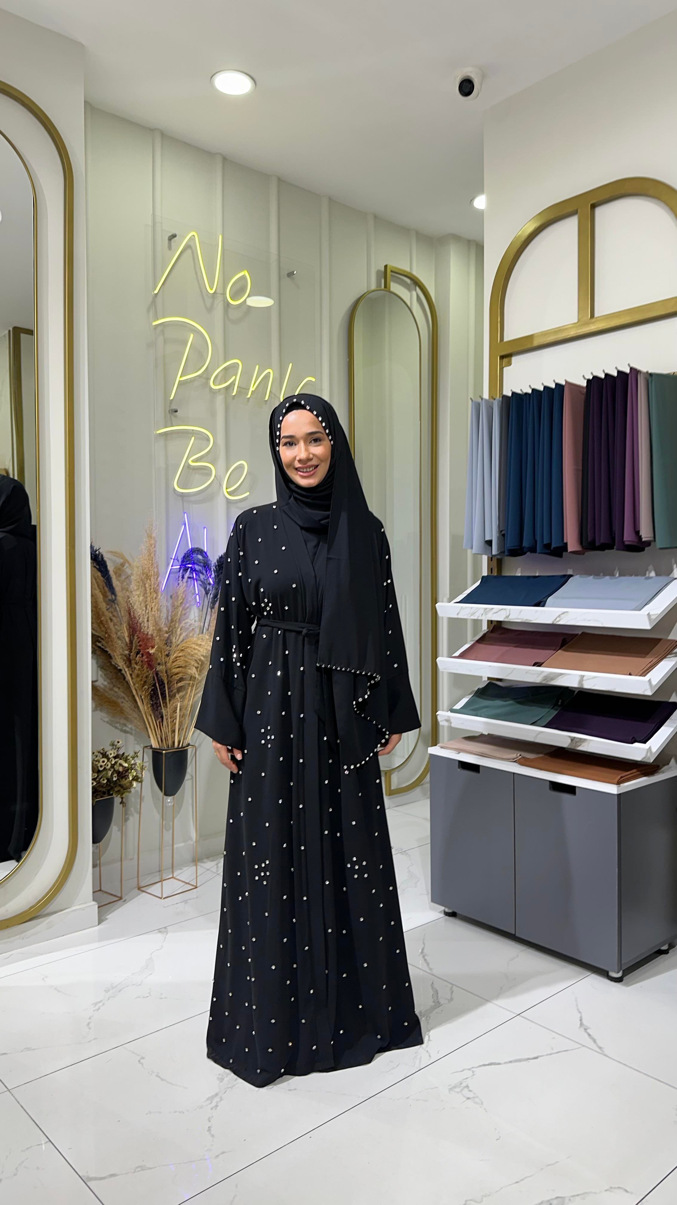Taşlı Abaya 