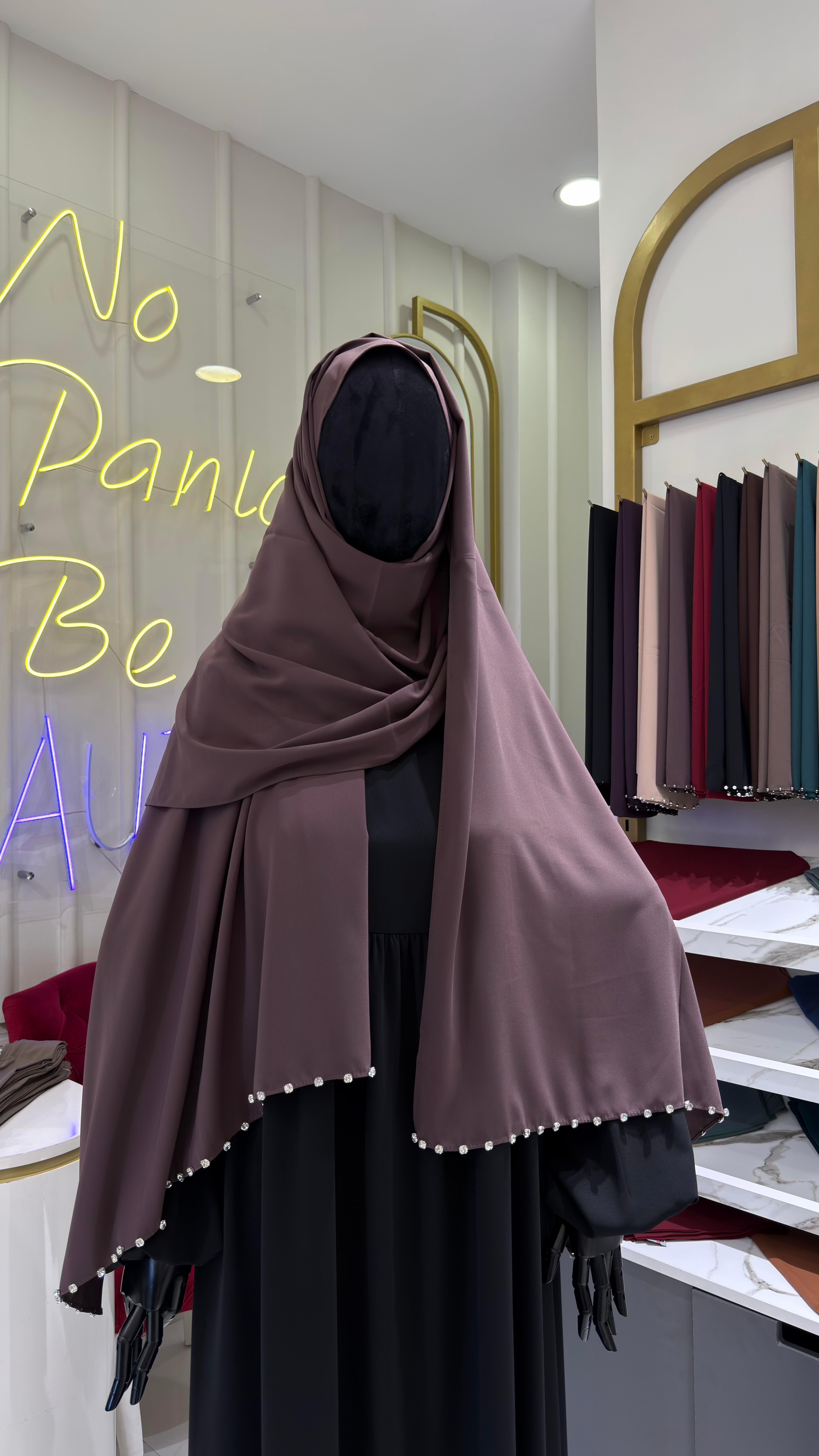 Taşlı Şal - Hibiscus