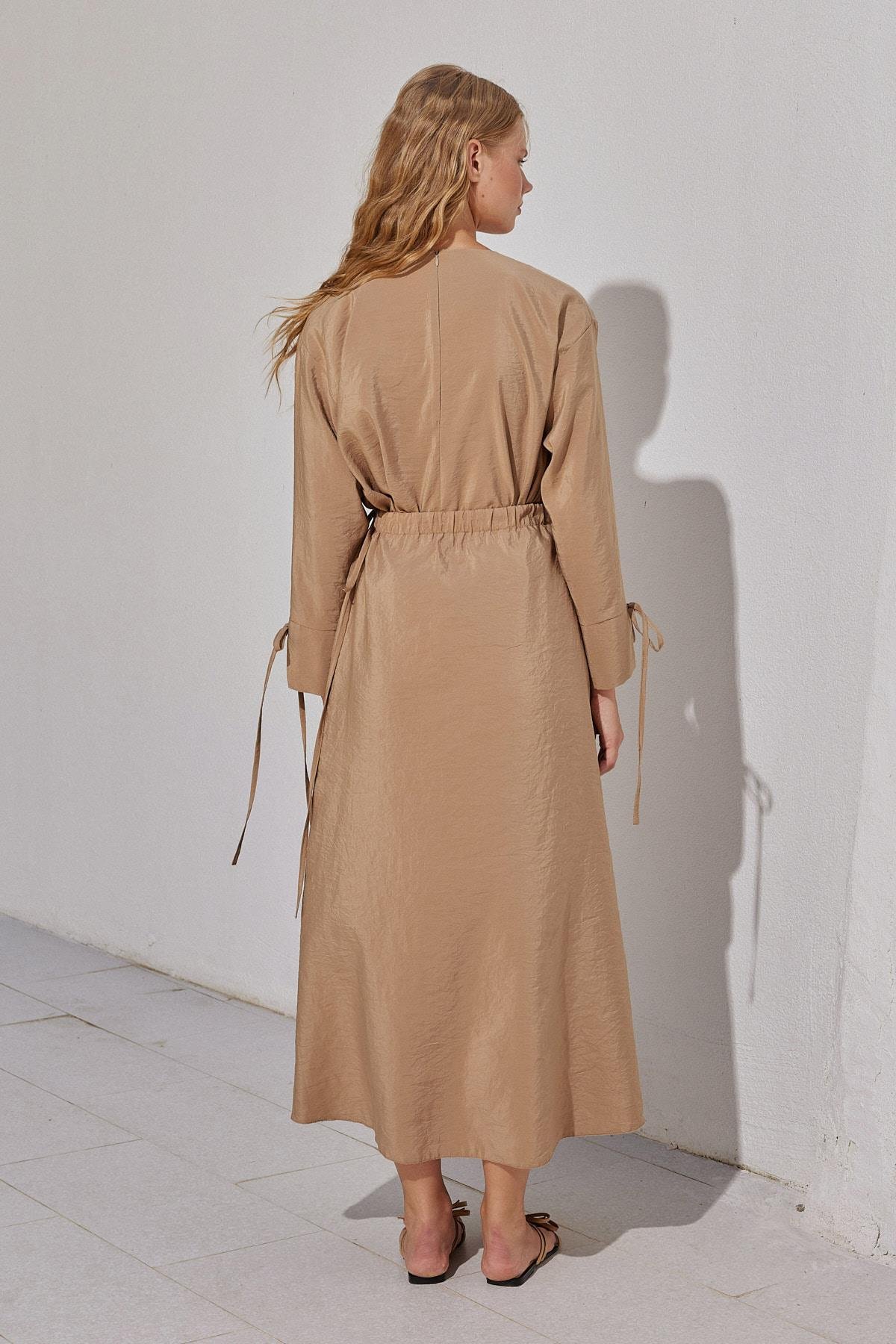 Afrodit Tencel Takım- Camel