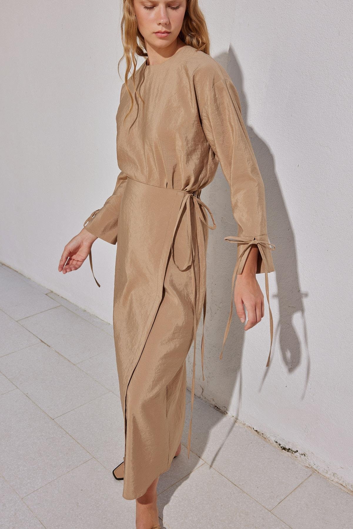 Afrodit Tencel Takım- Camel