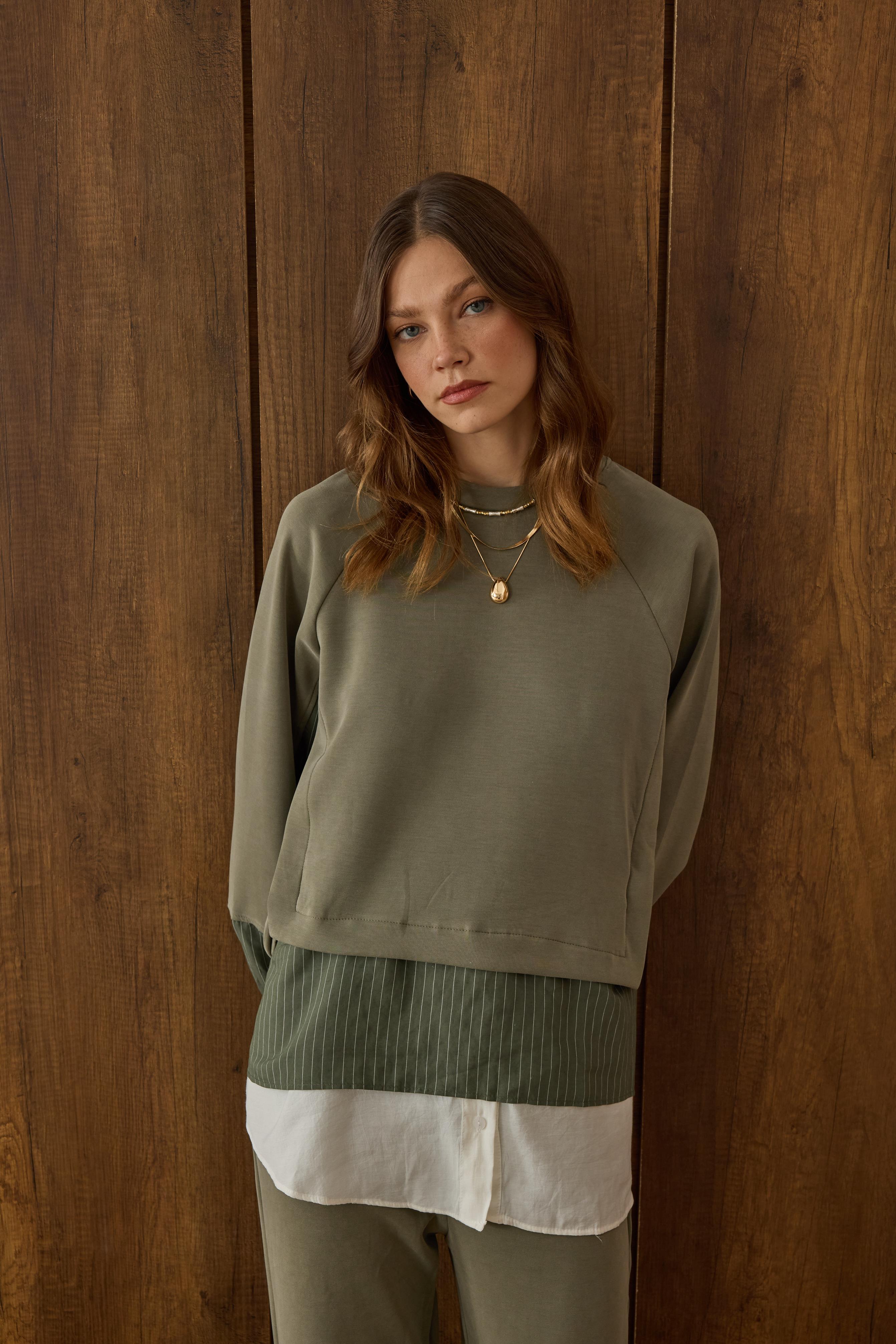 Agatha Garnili Modal Takım - Çağla