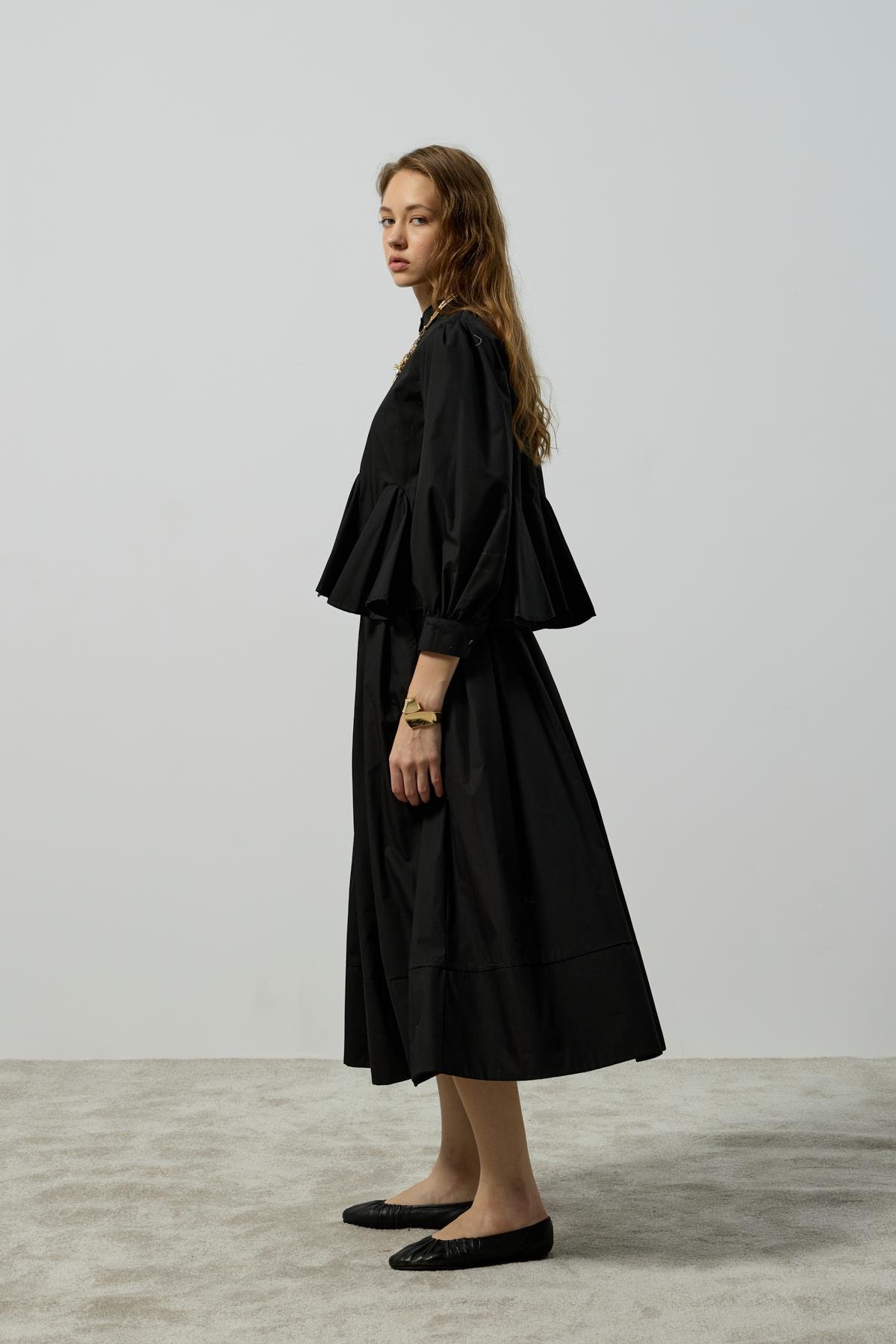 Alice Peplum Detaylı Drapeli Takım - Siyah