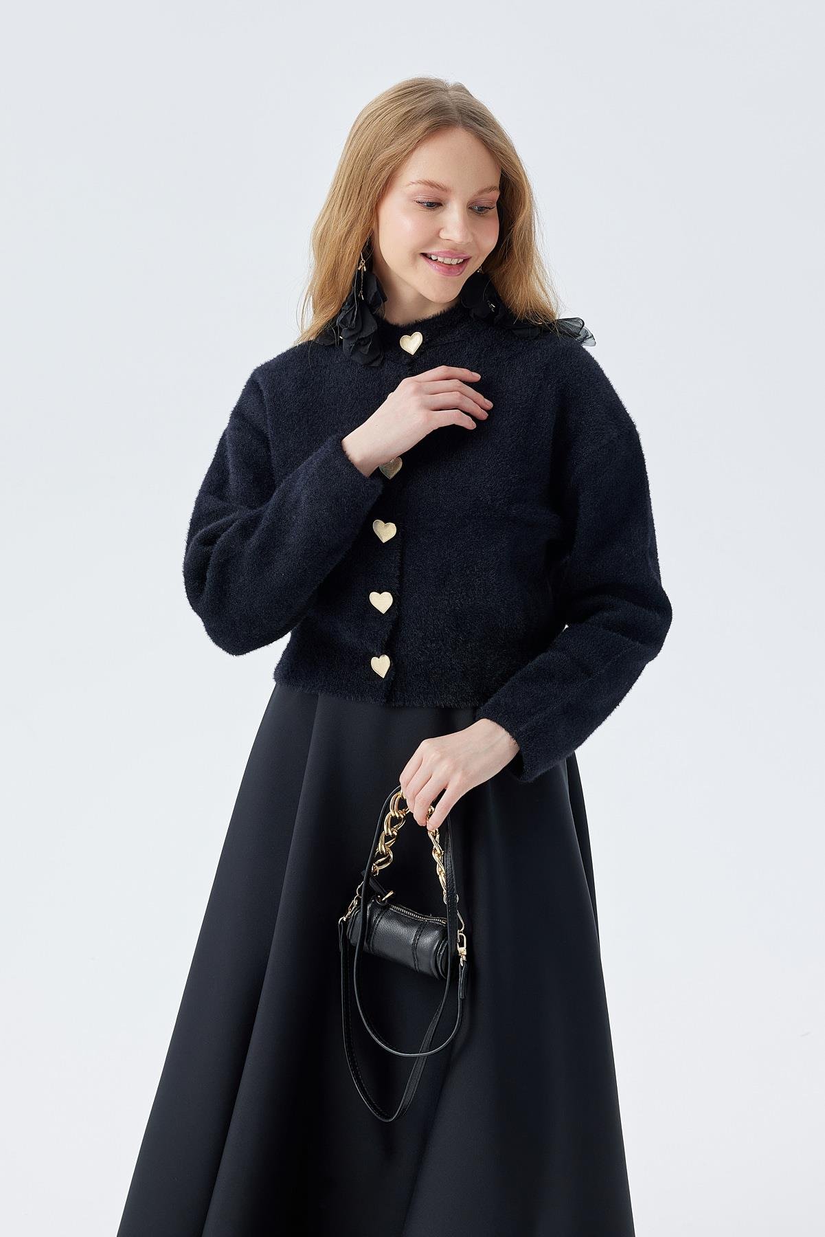 ALLER ZİNCİR DETAYLI ÇANTA - SİYAH 