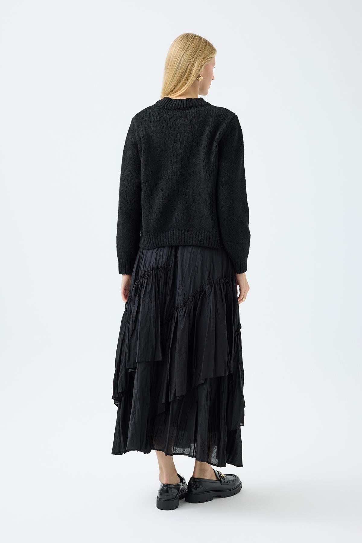 Angel Fiyonklu Hırka - Siyah 