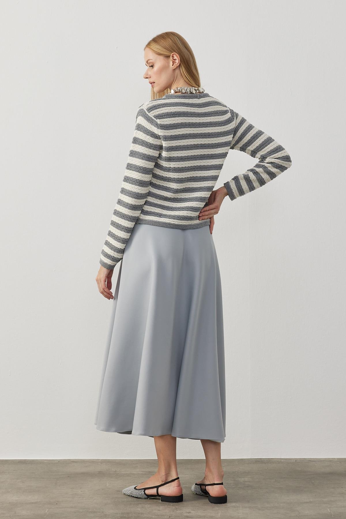 Ariel Skuba Kloş Etek - Gri