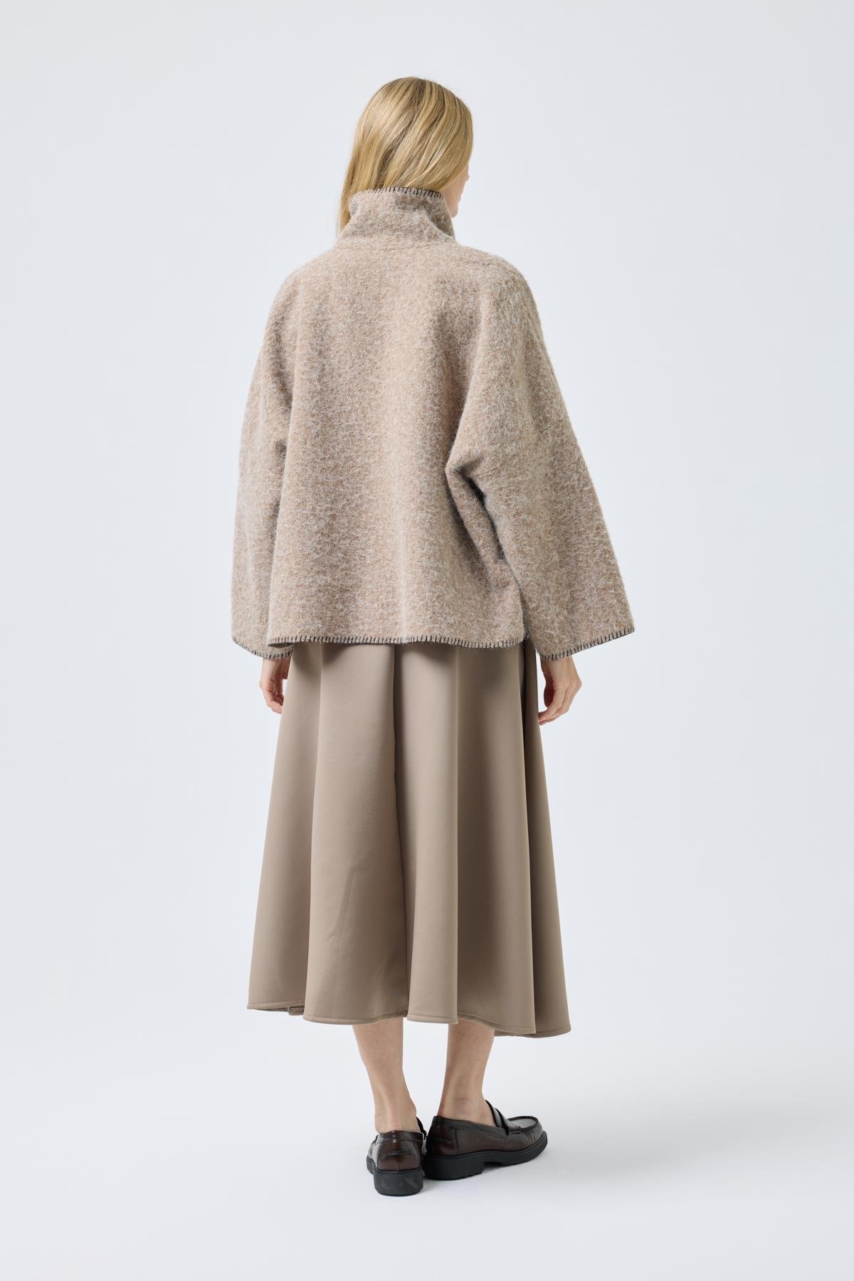 Athena Kırçıllı  Kaşe Ceket - Camel 