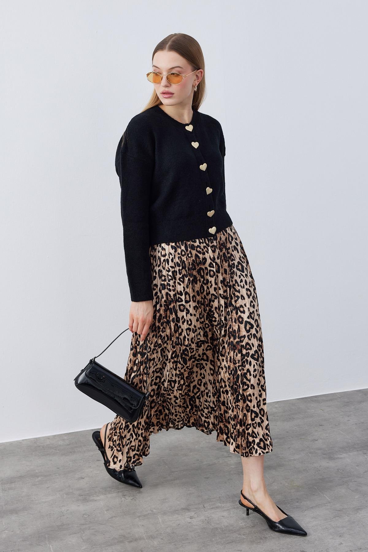 Ayla Leopar Crush Etek
