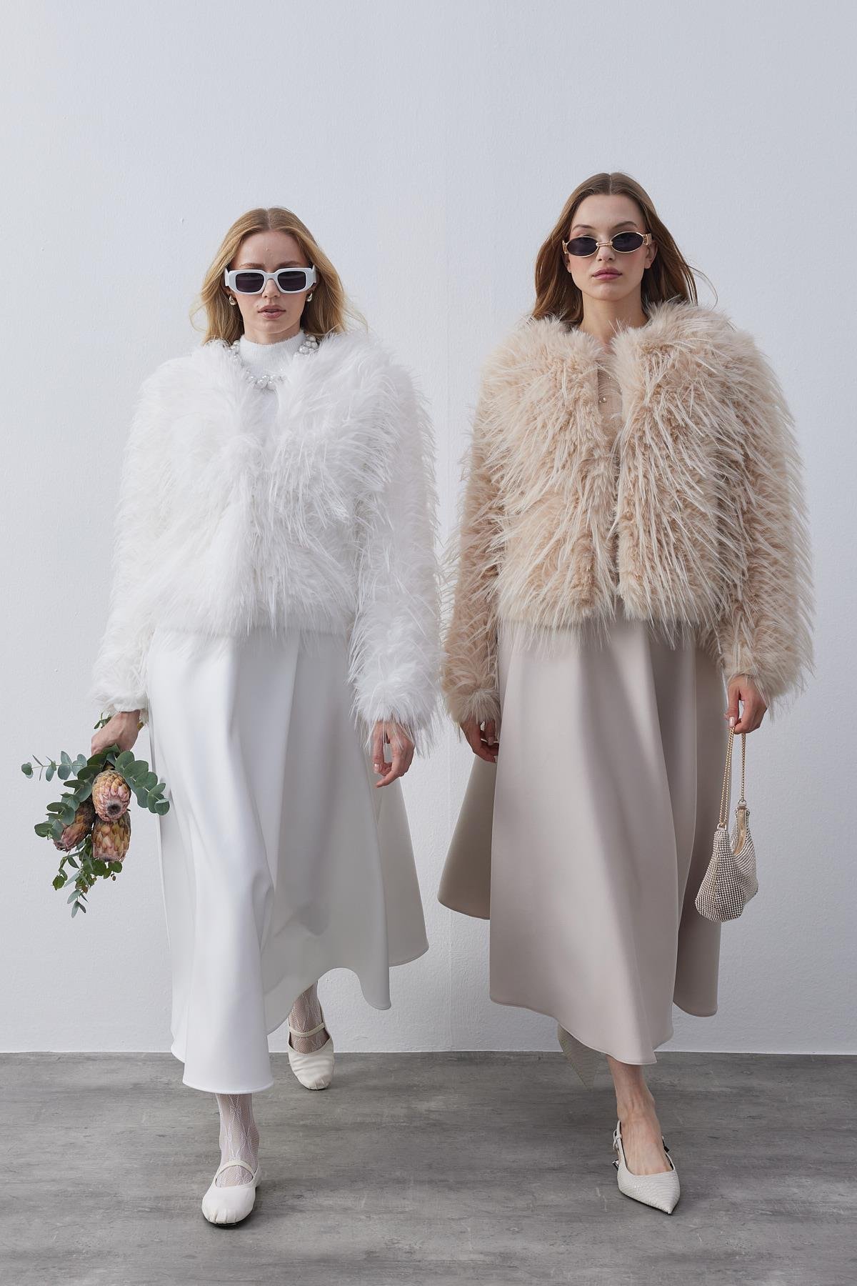 Betsy Suni Kürk Ceket- Bej