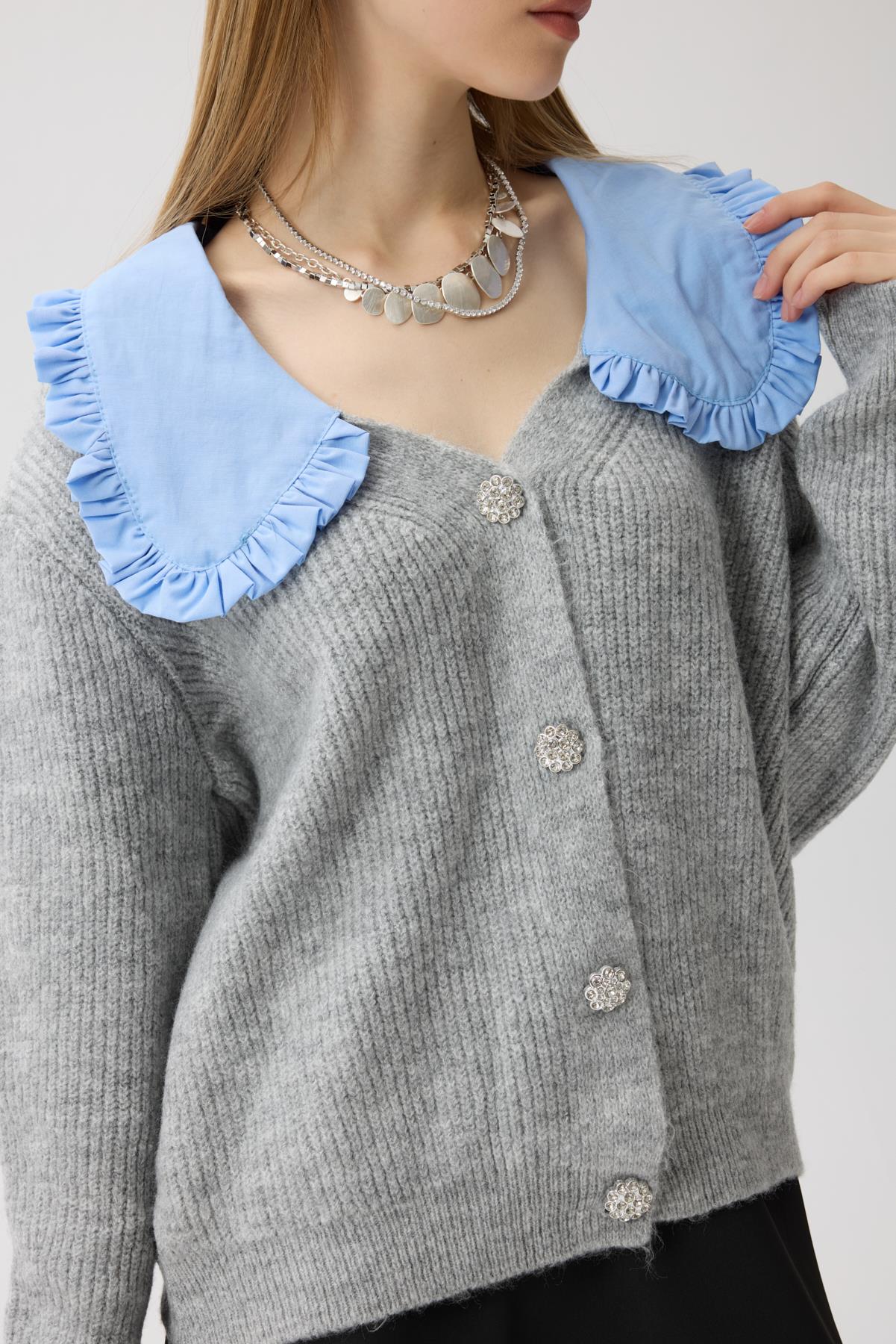 Bianca Bebe Yaka Hırka - Gri 