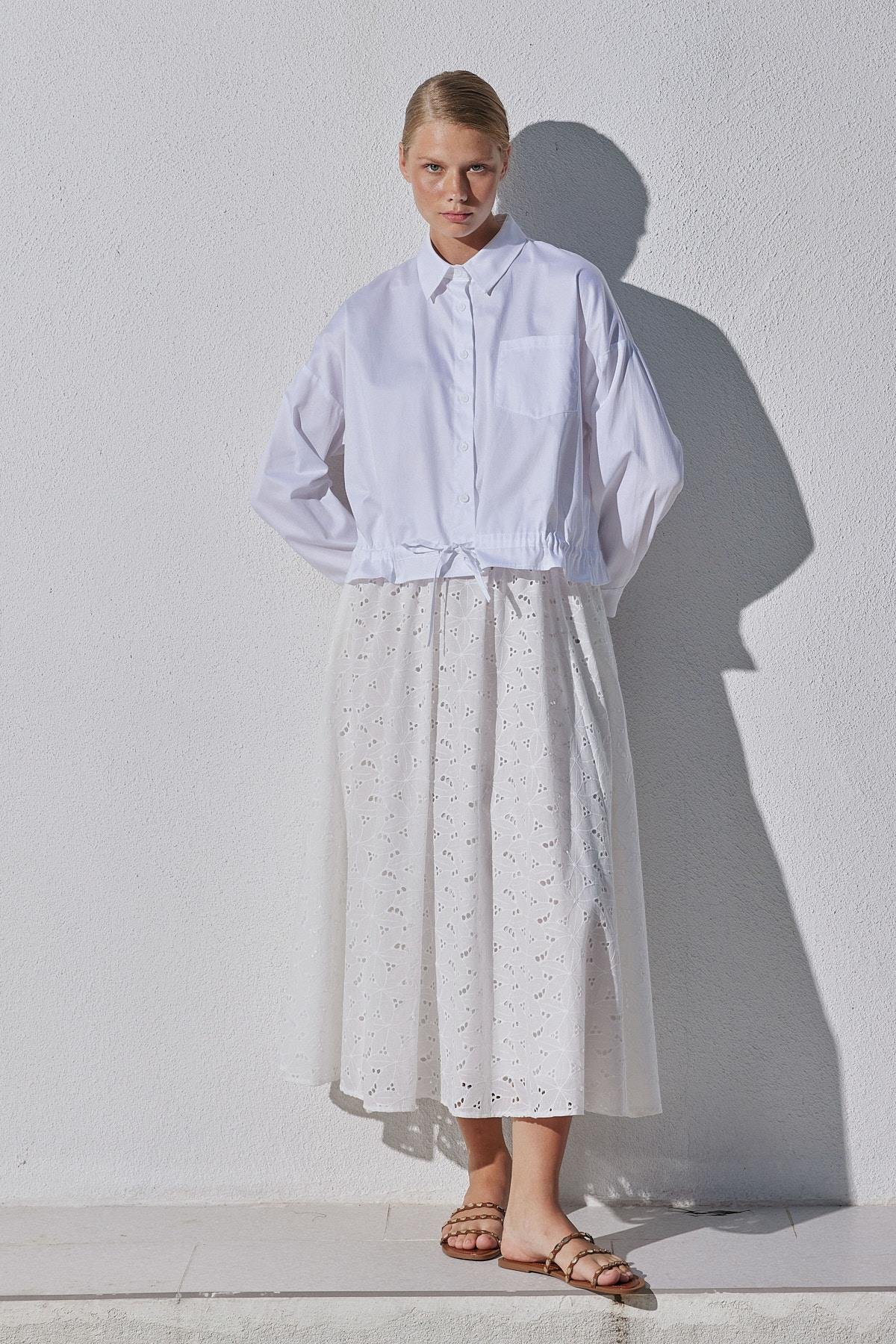 Carine Brode Etek - Beyaz