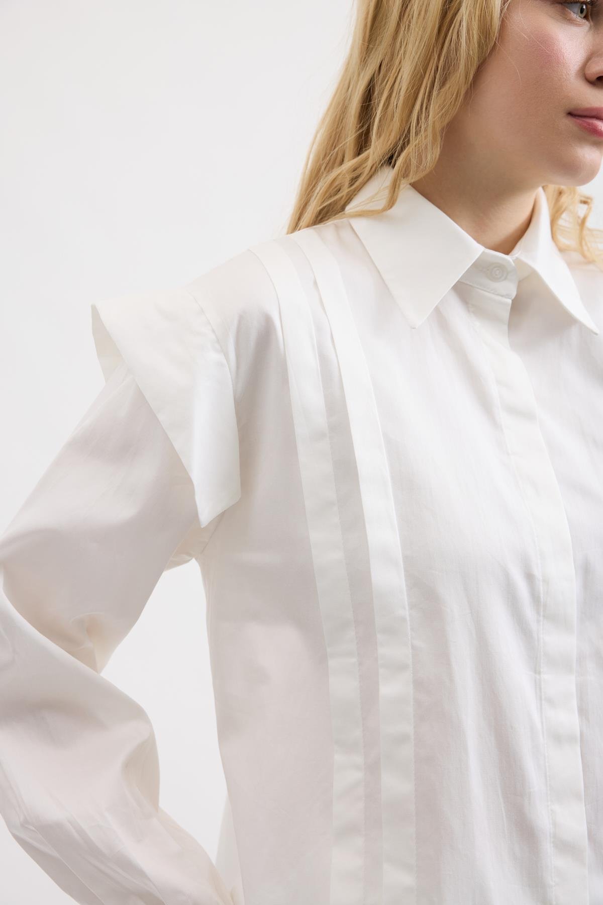 Caroline Allerli Gömlek - Beyaz 