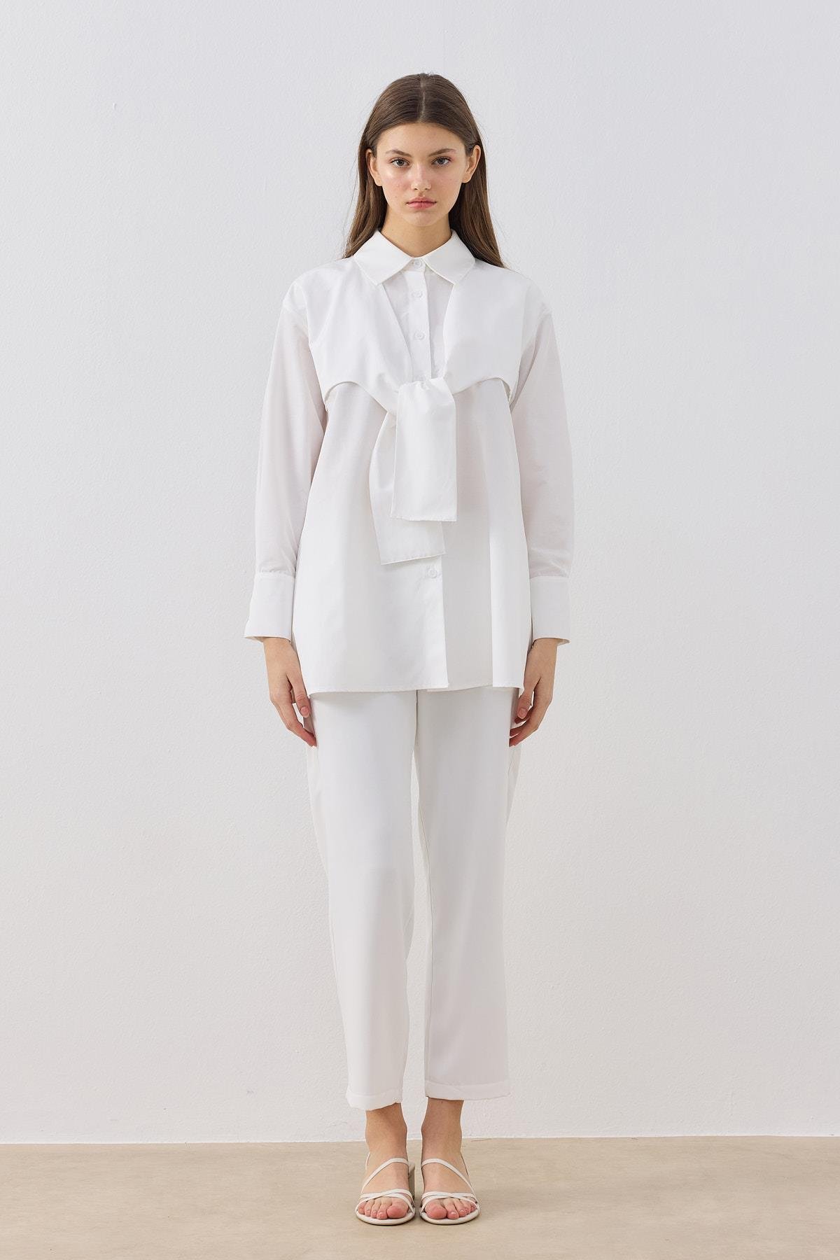 Cecile Allerli Gömlek - Beyaz