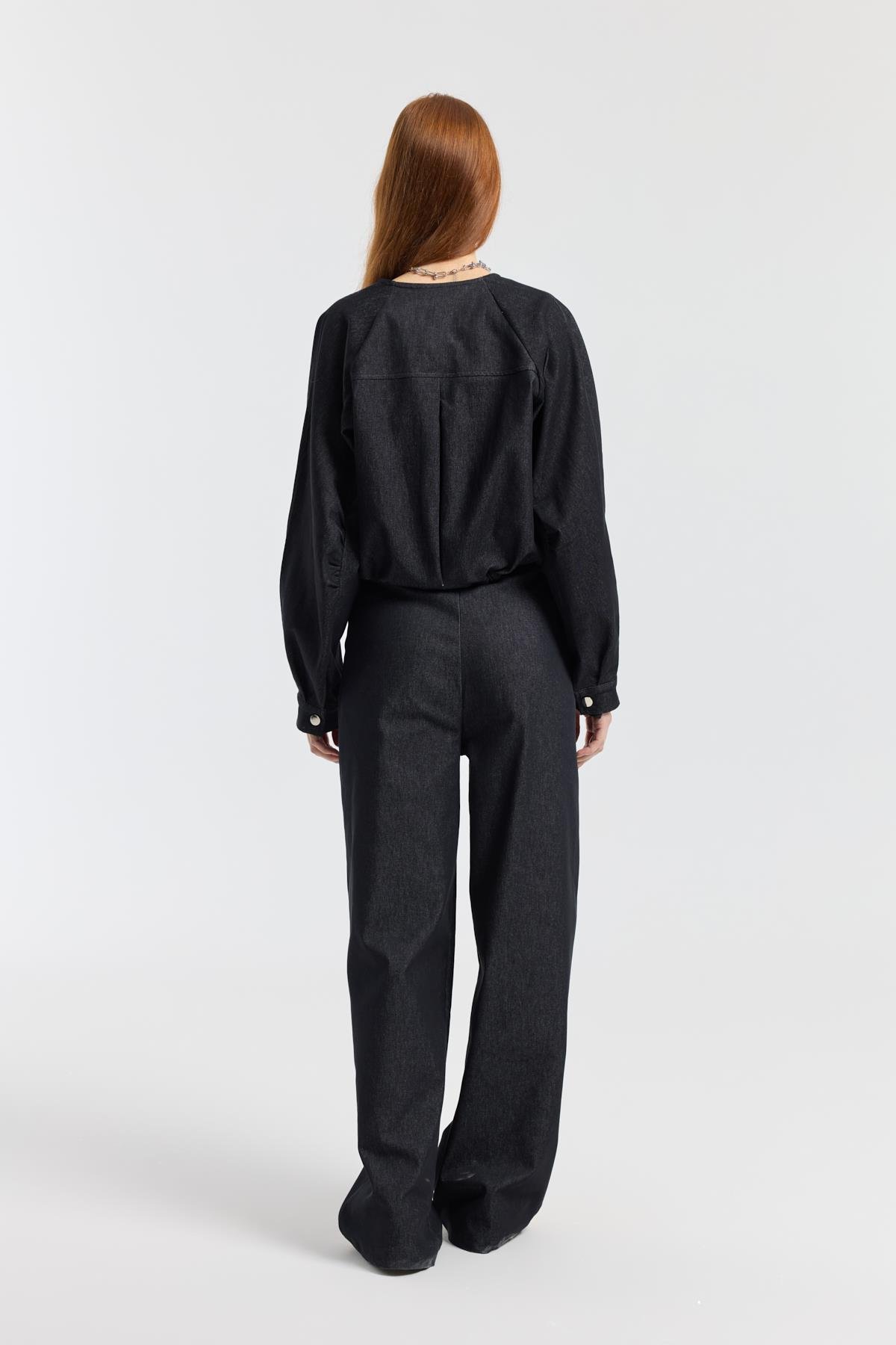 Celia Bomber Ceket Takım - Denim Mavi