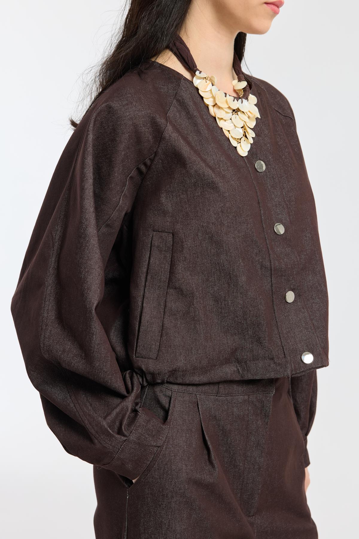 Celia Bomber Ceket Takım - Mürdüm