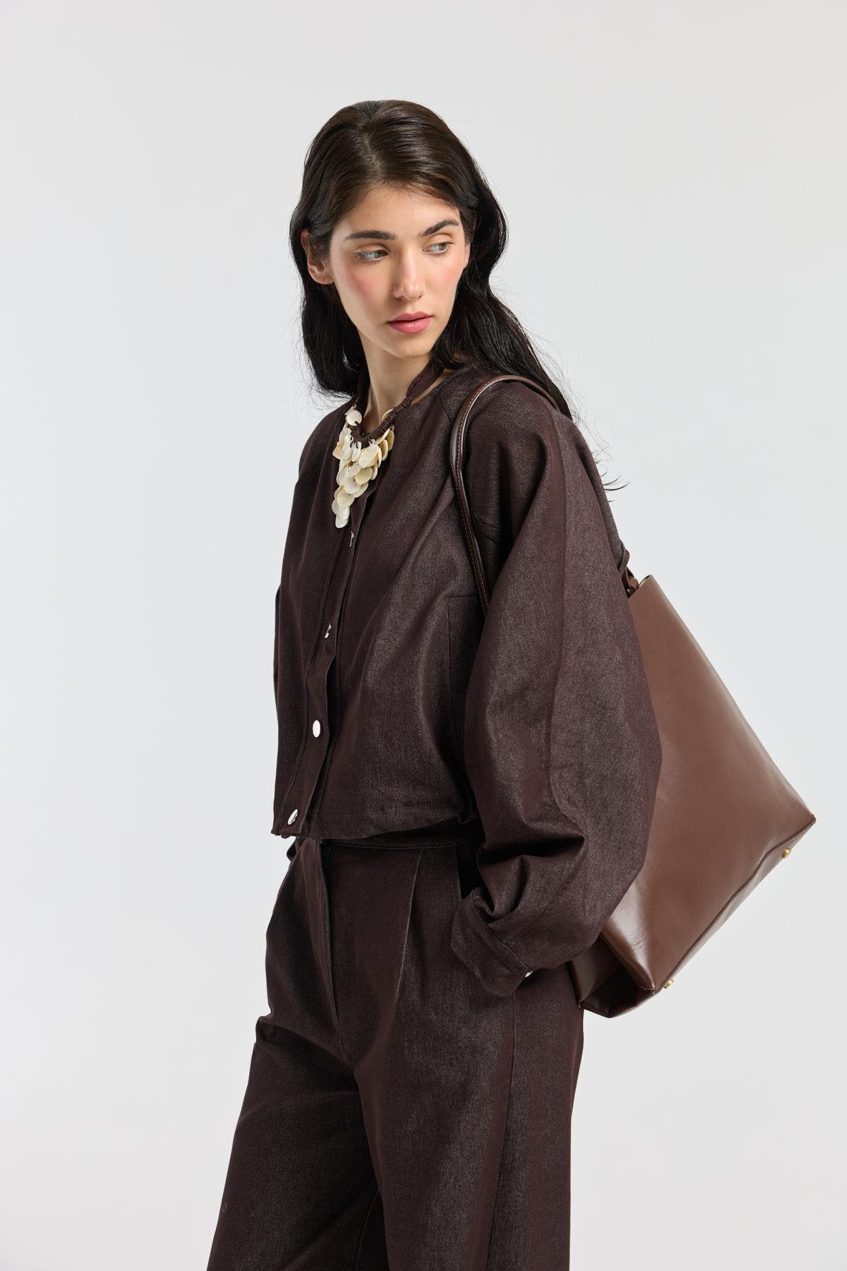 Celia Bomber Ceket Takım - Mürdüm